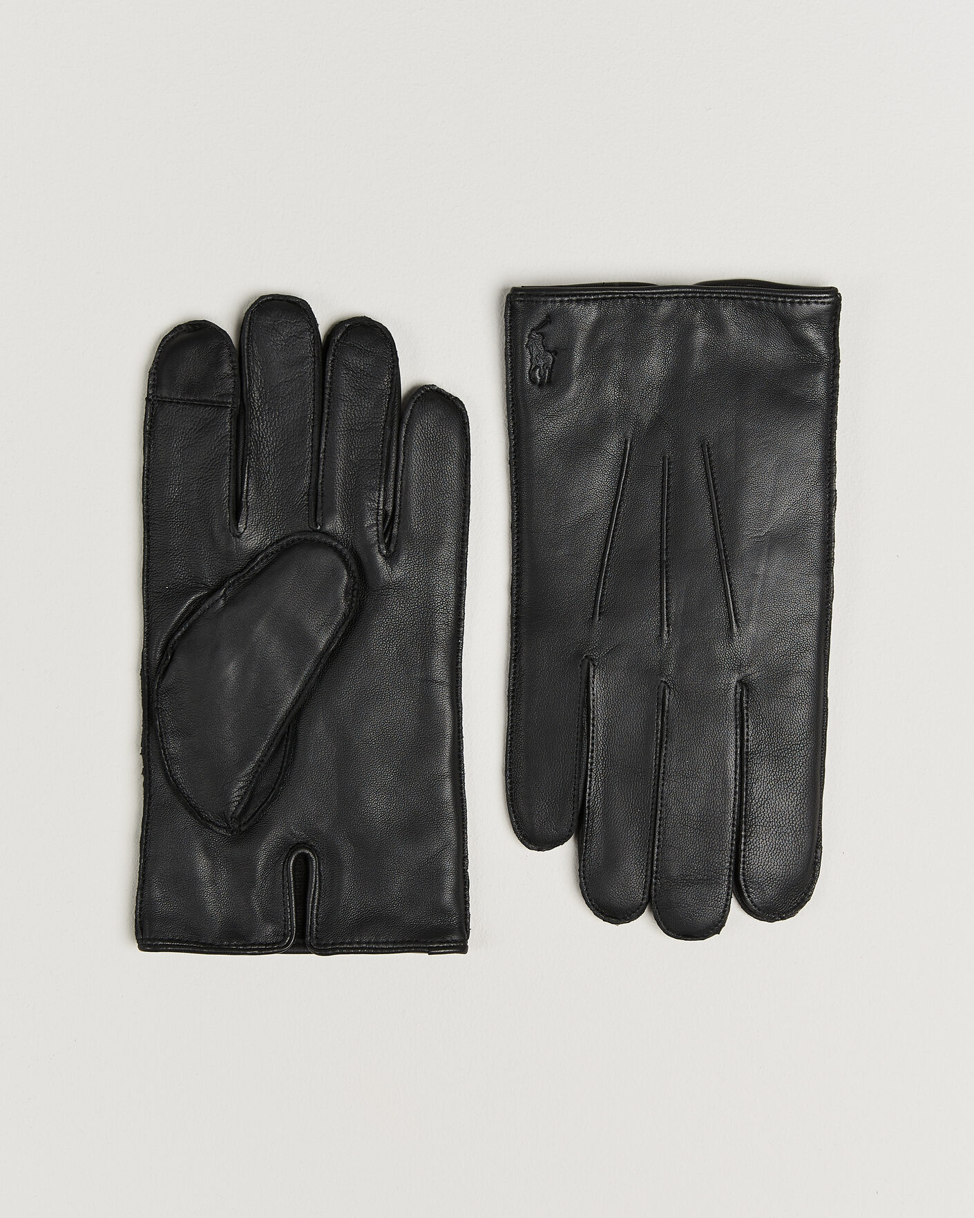 Mies | Käsineet | Polo Ralph Lauren | Water-Repellent Leather Gloves Black