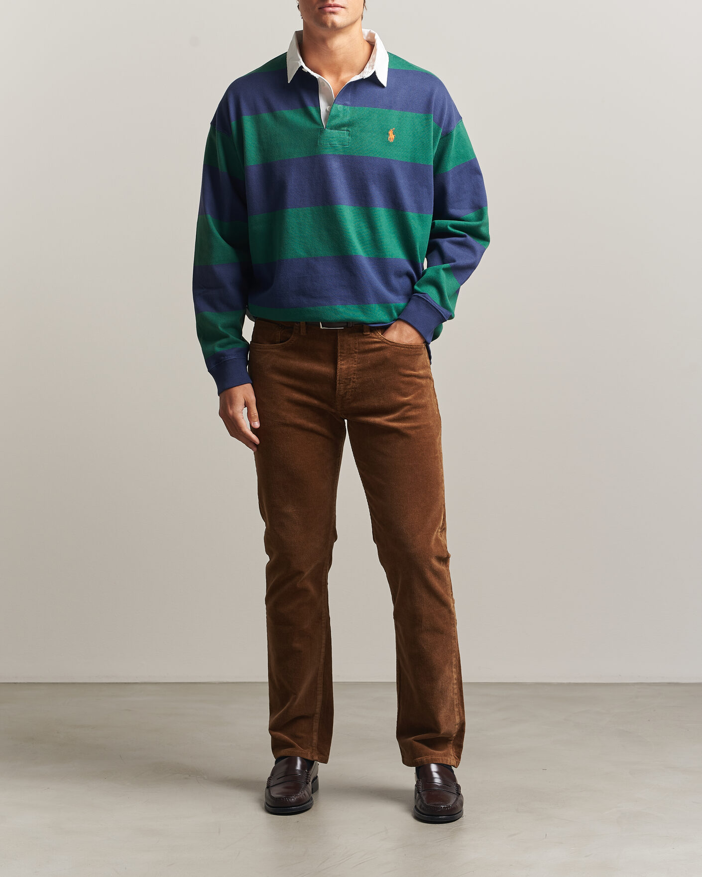 Mies | Housut | Polo Ralph Lauren | Stretch Corduroy Straight Fit Pants Sepia