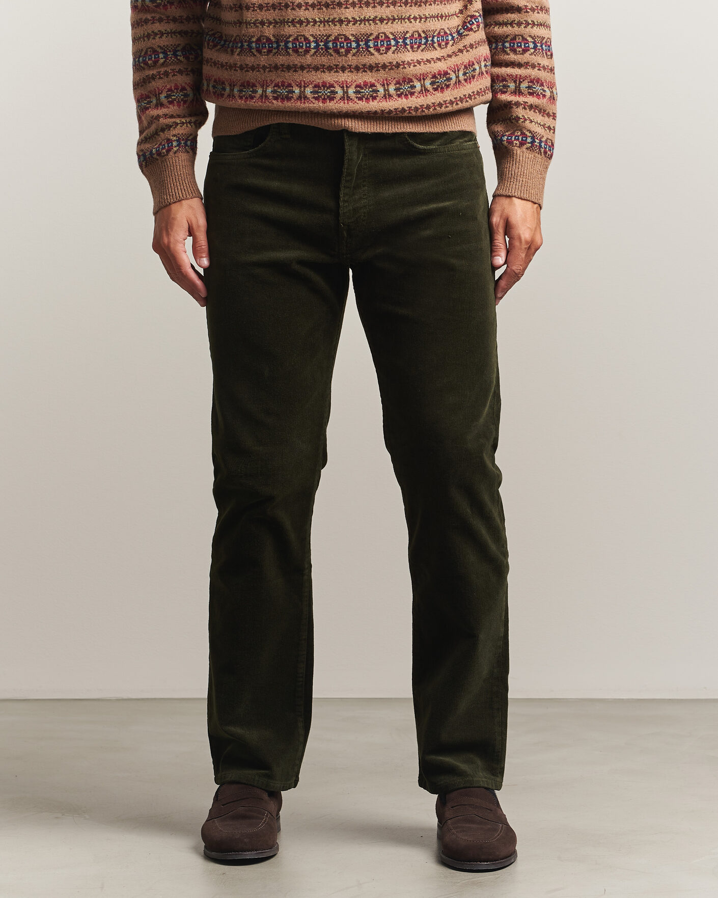 Mies | Housut | Polo Ralph Lauren | Stretch Corduroy Straight Fit Pants Estate Olive