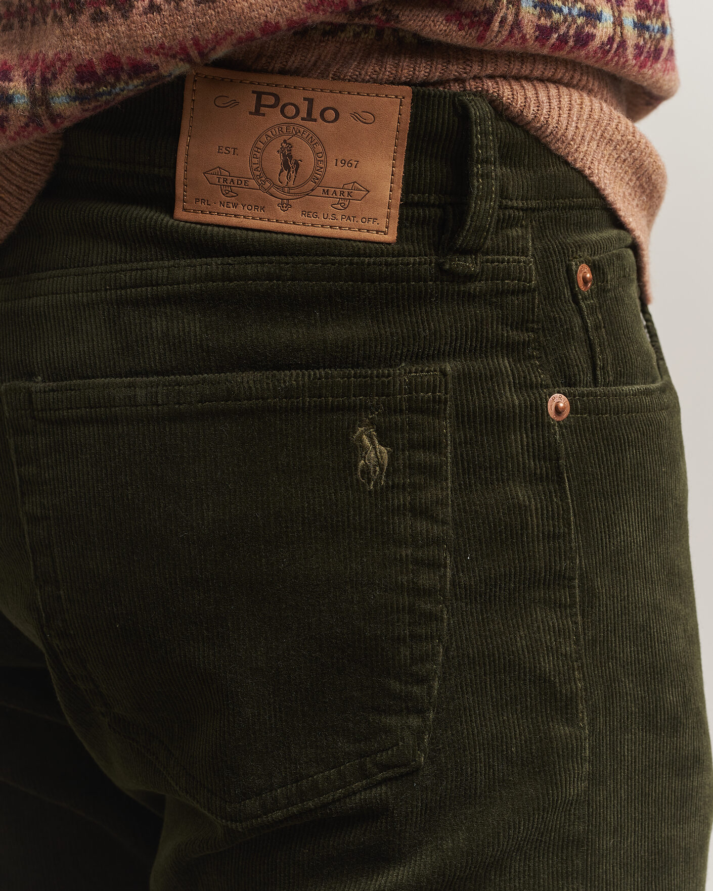 Mies | Housut | Polo Ralph Lauren | Stretch Corduroy Straight Fit Pants Estate Olive