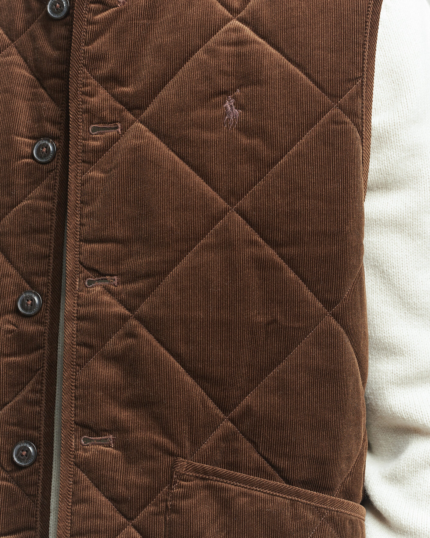 Mies | Ulkoliivit | Polo Ralph Lauren | Quilted Corduroy Vest Cooper Brown