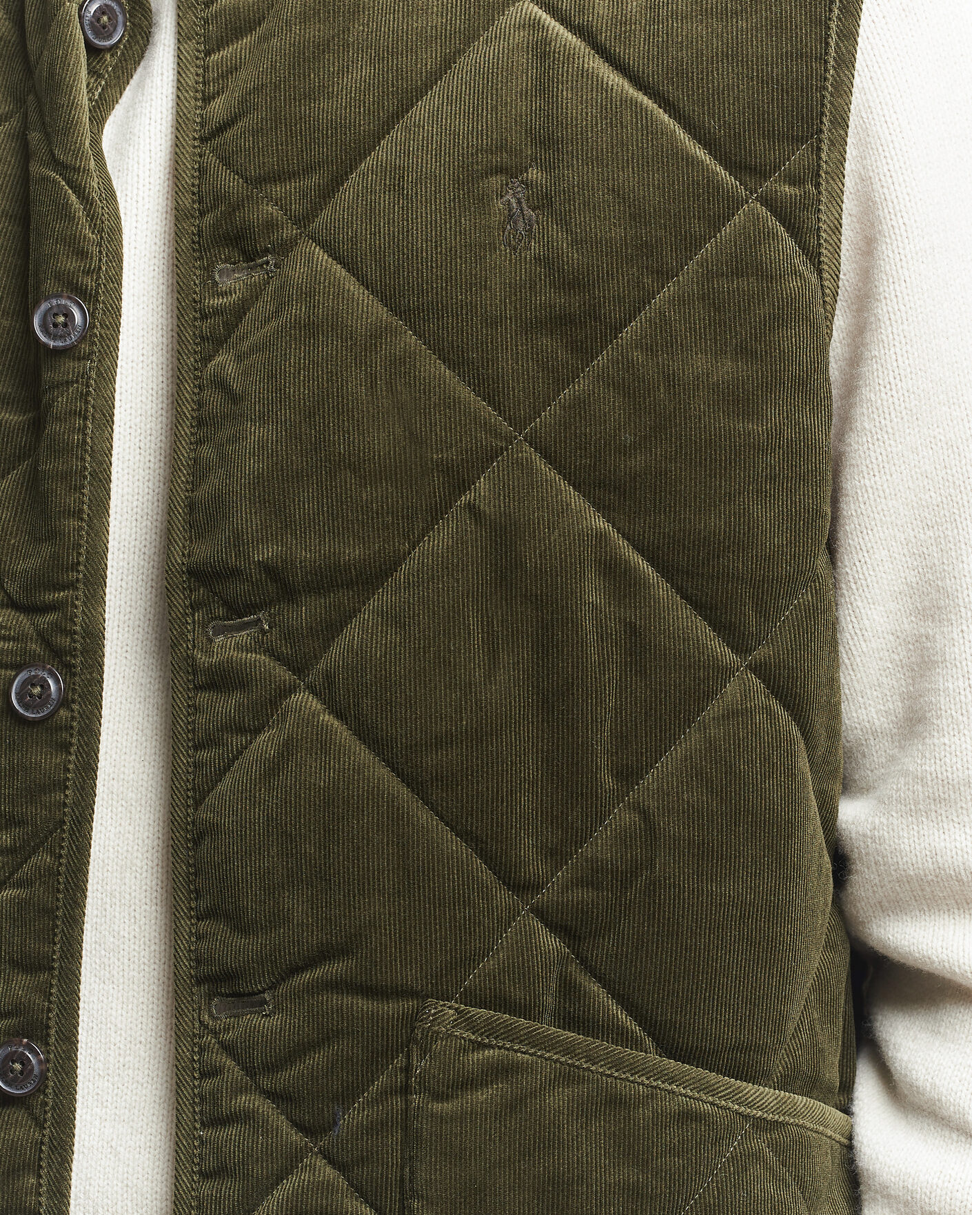 Mies | Ulkoliivit | Polo Ralph Lauren | Quilted Corduroy Vest Company Olive
