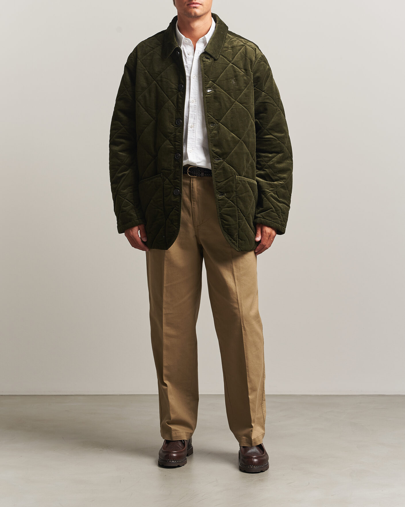 Mies | Takit | Polo Ralph Lauren | Quilted Corduroy Car Coat Company Olive