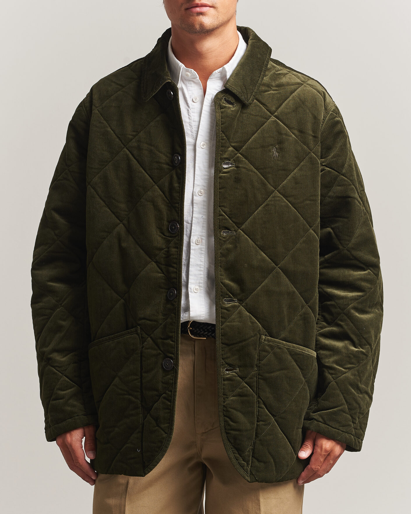 Mies | Takit | Polo Ralph Lauren | Quilted Corduroy Car Coat Company Olive