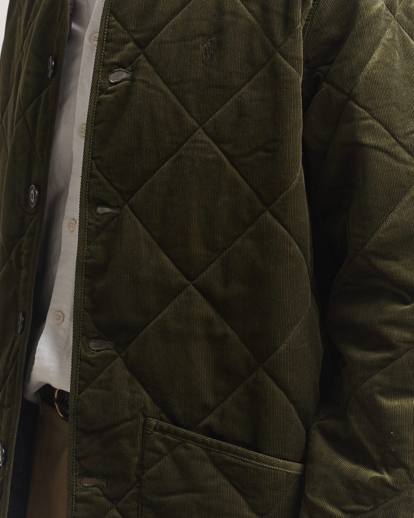 Mies | Takit | Polo Ralph Lauren | Quilted Corduroy Car Coat Company Olive