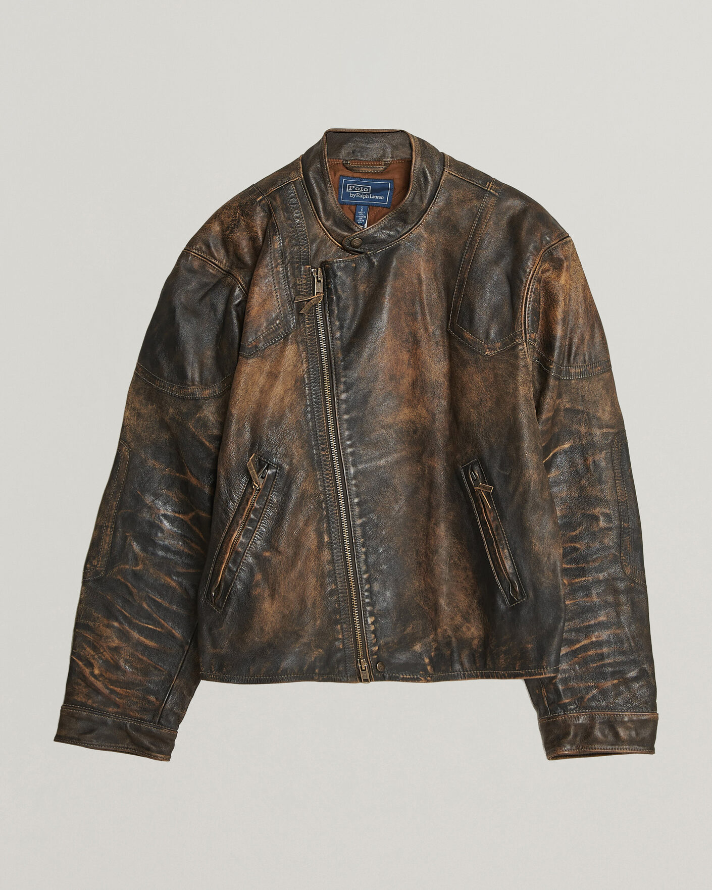 Mies | Takit | Polo Ralph Lauren | Leather Bomber Jacket Brown/Black Amber