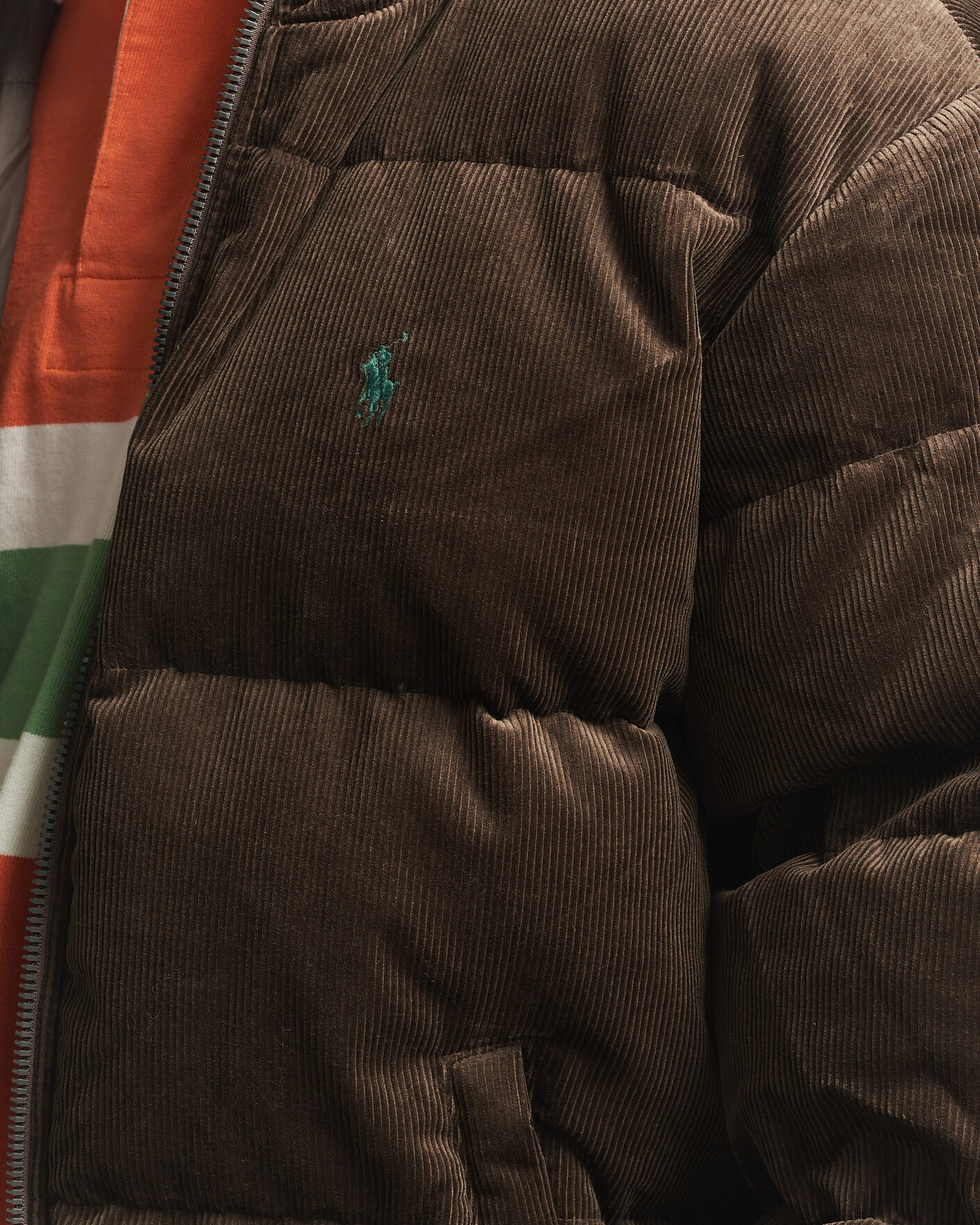Mies | Takit | Polo Ralph Lauren | Corduroy Puffer Jacket Dark Beech