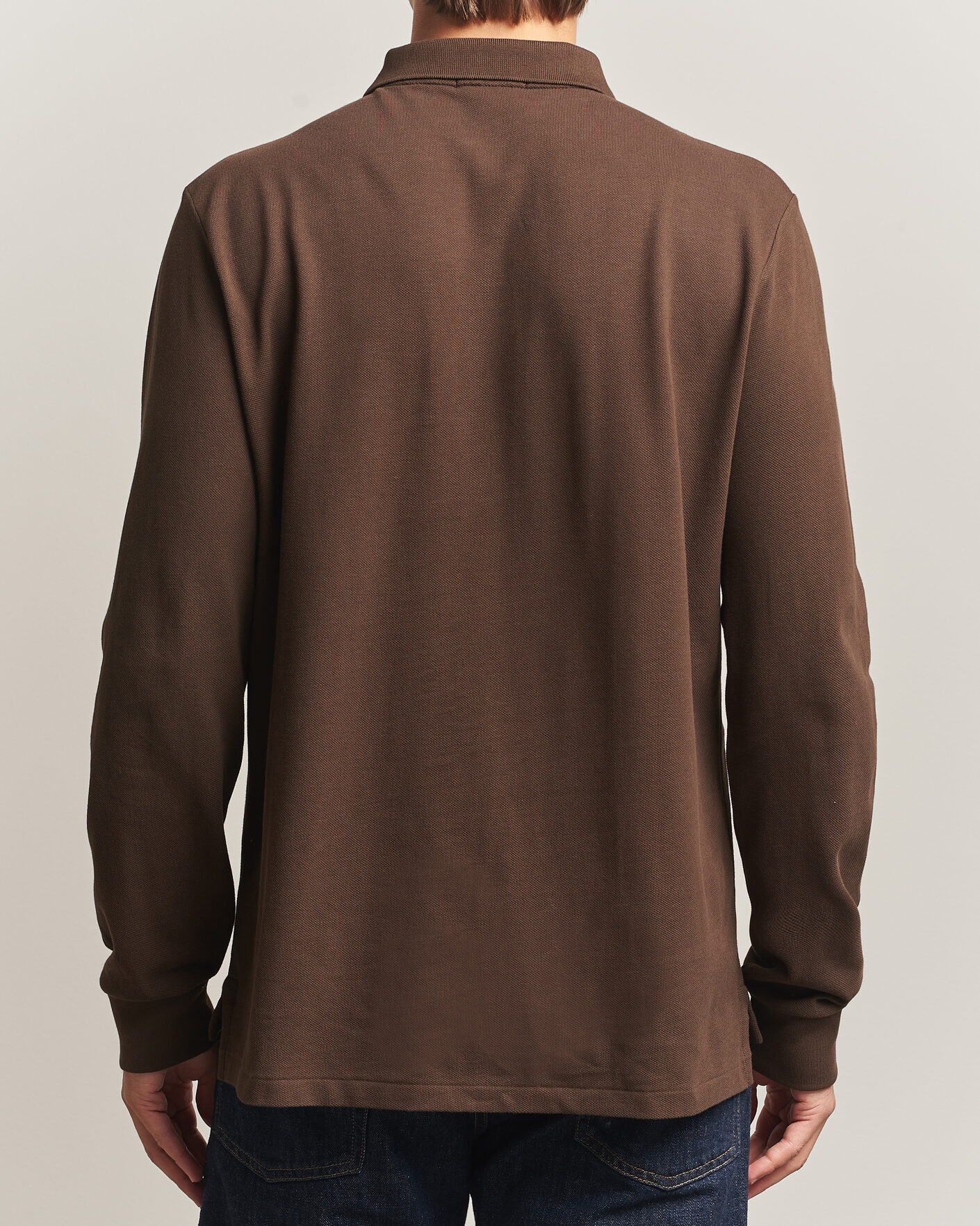 Mies | Pikeet | Polo Ralph Lauren | Custom Slim Fit Long Sleeve Polo Nutmeg Brown