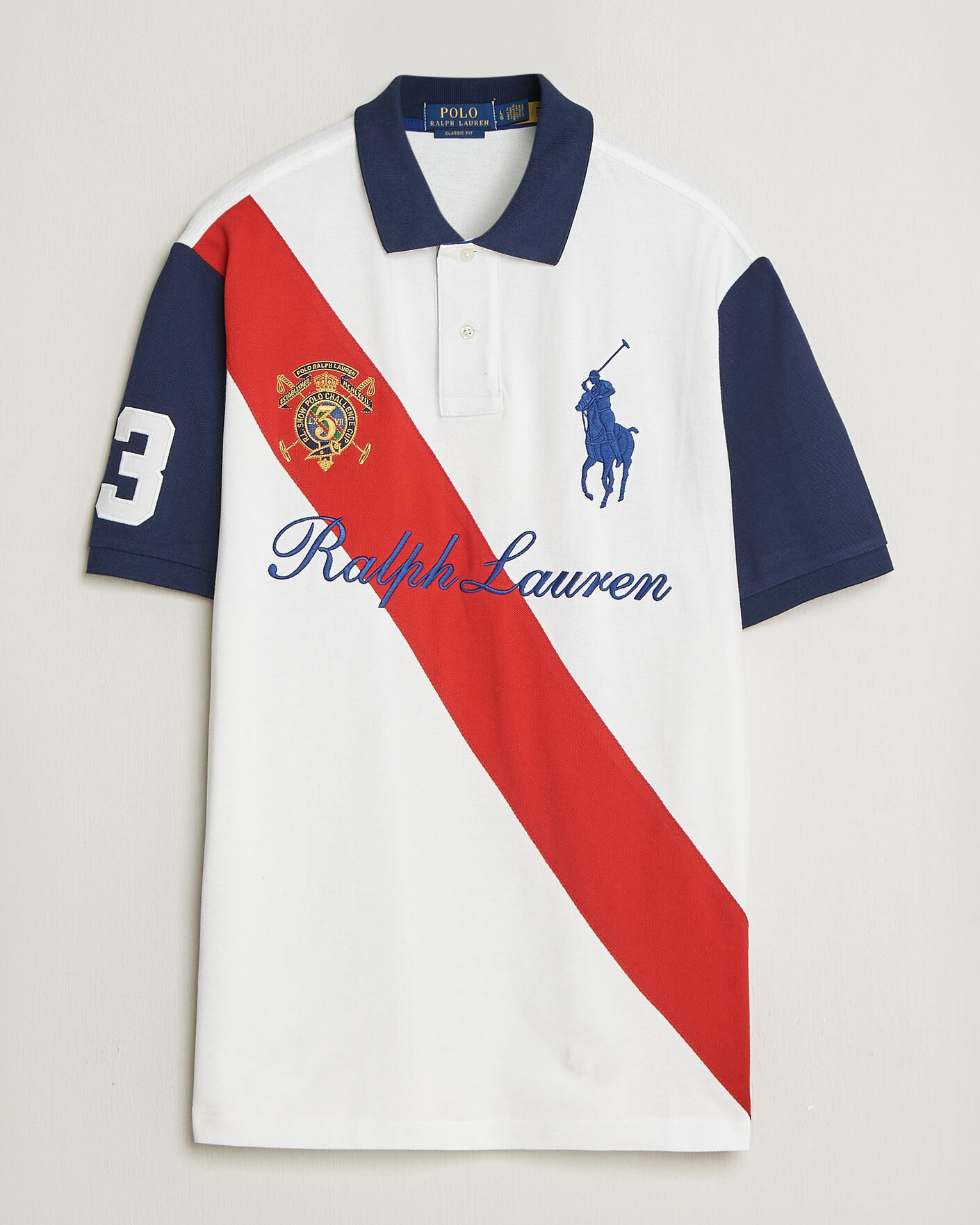 Mies | Pikeet | Polo Ralph Lauren | Classic Fit Diagonal Stripe Polo White