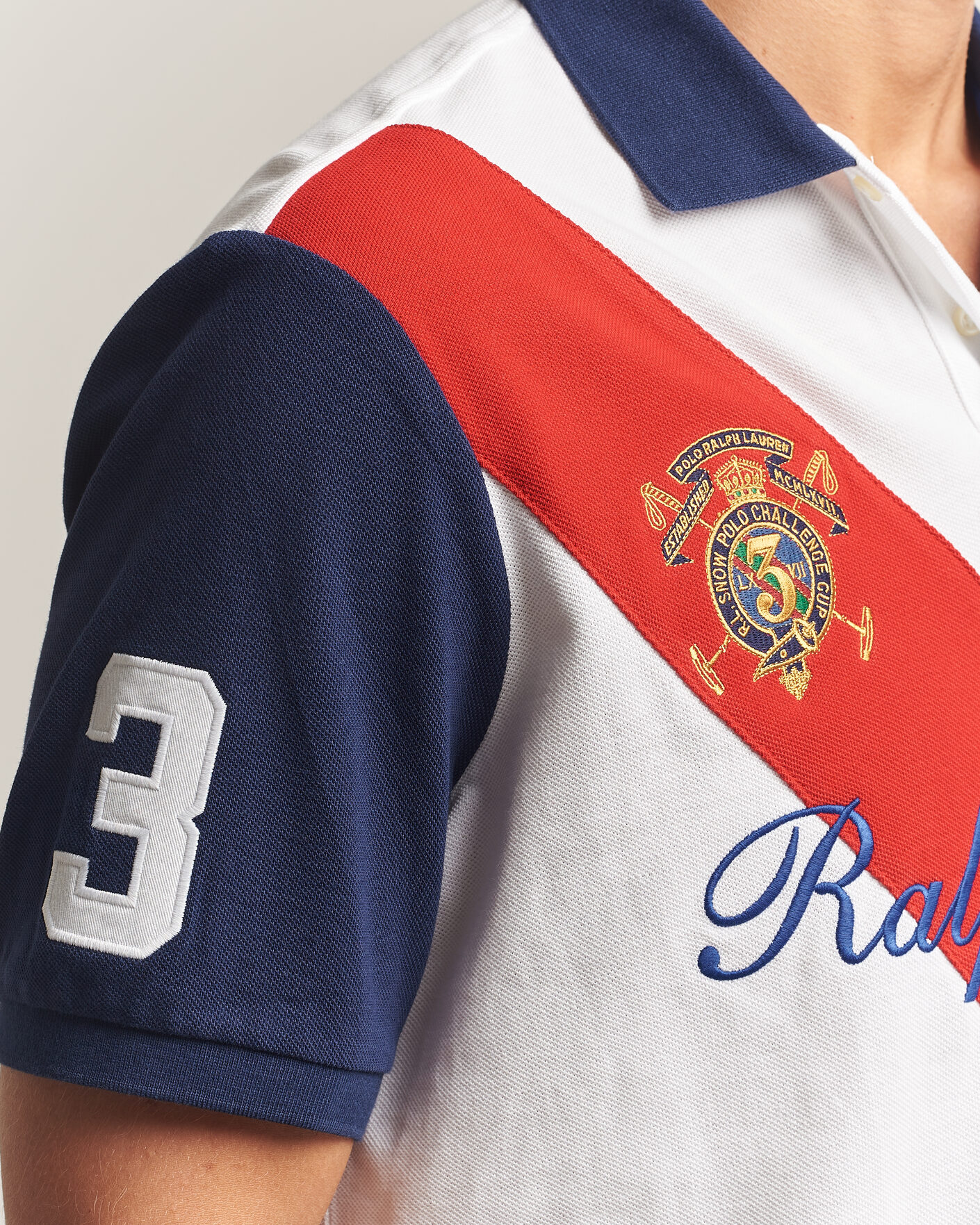 Mies | Pikeet | Polo Ralph Lauren | Classic Fit Diagonal Stripe Polo White