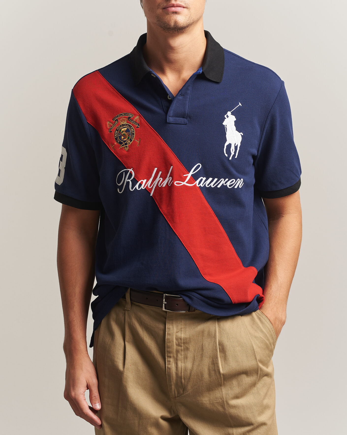 Mies | Pikeet | Polo Ralph Lauren | Classic Fit Diagonal Stripe Polo Newport Navy