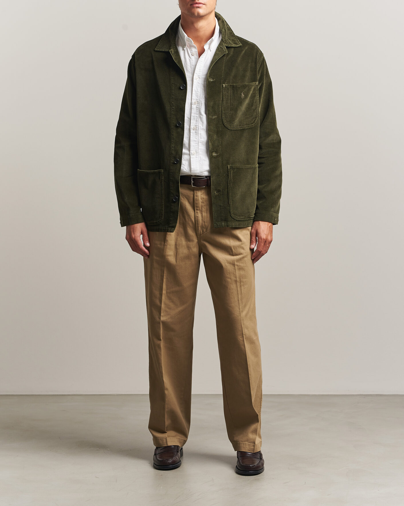 Mies | Kauluspaidat | Polo Ralph Lauren | Corduroy Overshirt Company Olive