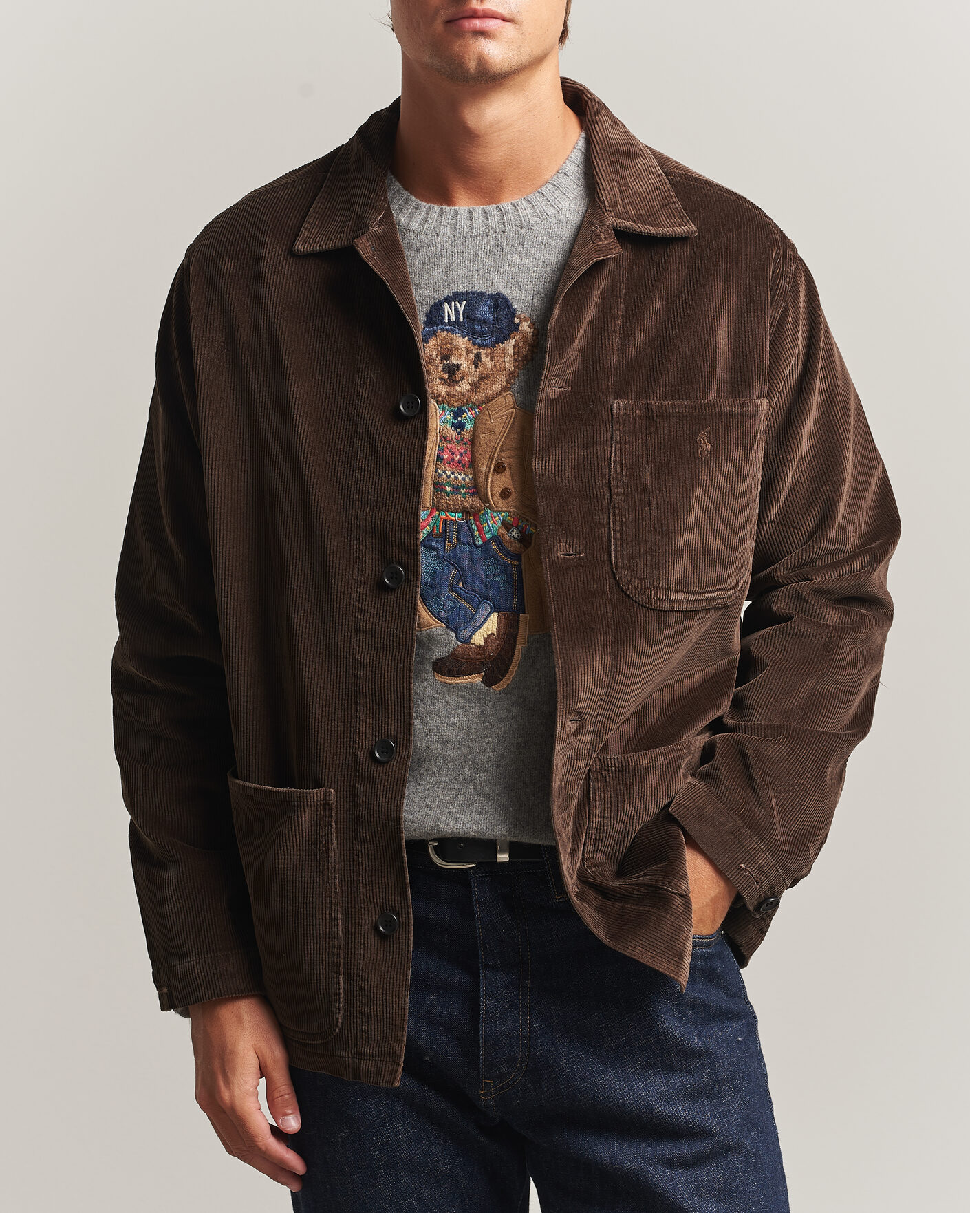 Mies | Kauluspaidat | Polo Ralph Lauren | Corduroy Overshirt Nutmeg Brown
