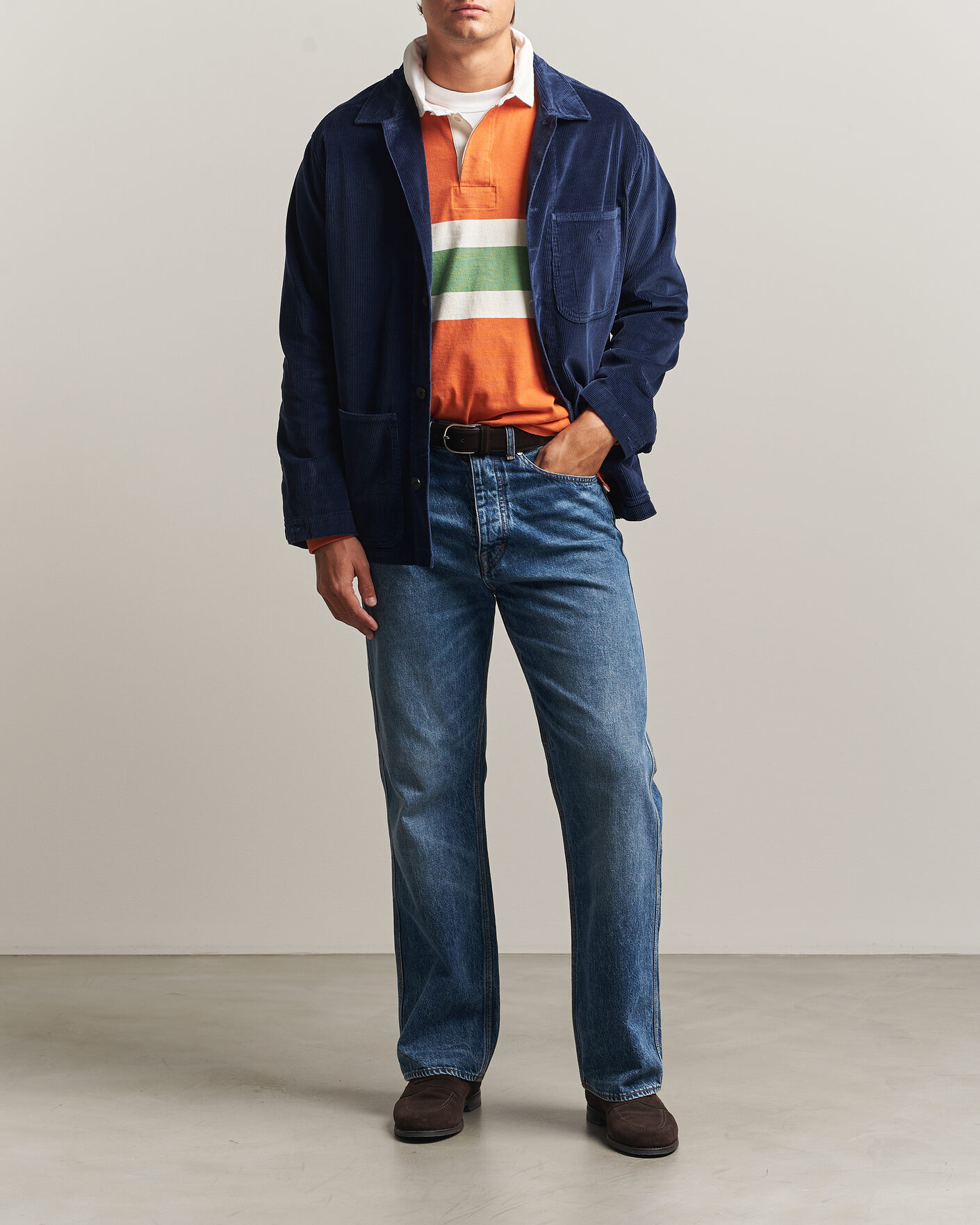 Mies | Kauluspaidat | Polo Ralph Lauren | Corduroy Overshirt Newport Navy