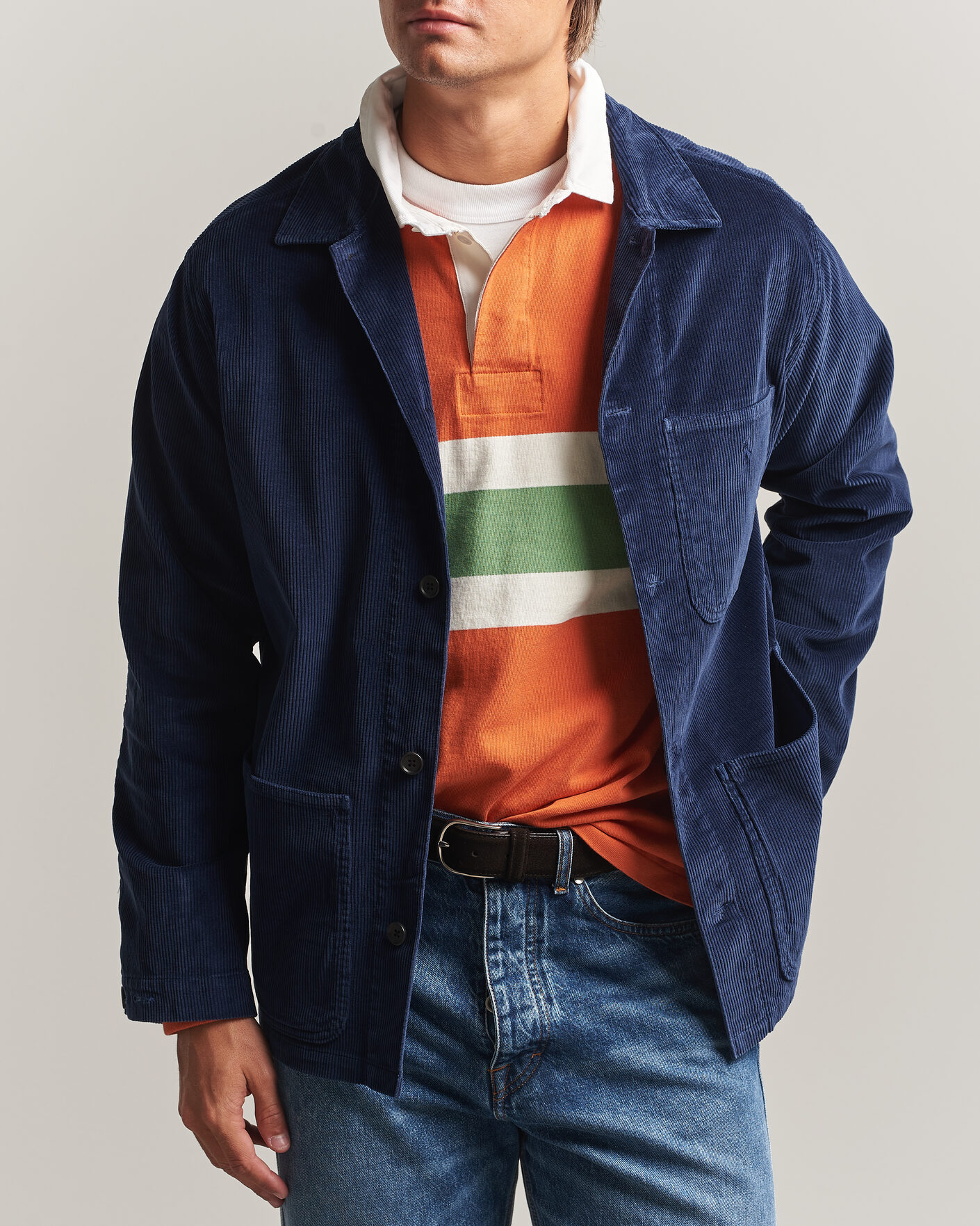 Mies | Kauluspaidat | Polo Ralph Lauren | Corduroy Overshirt Newport Navy