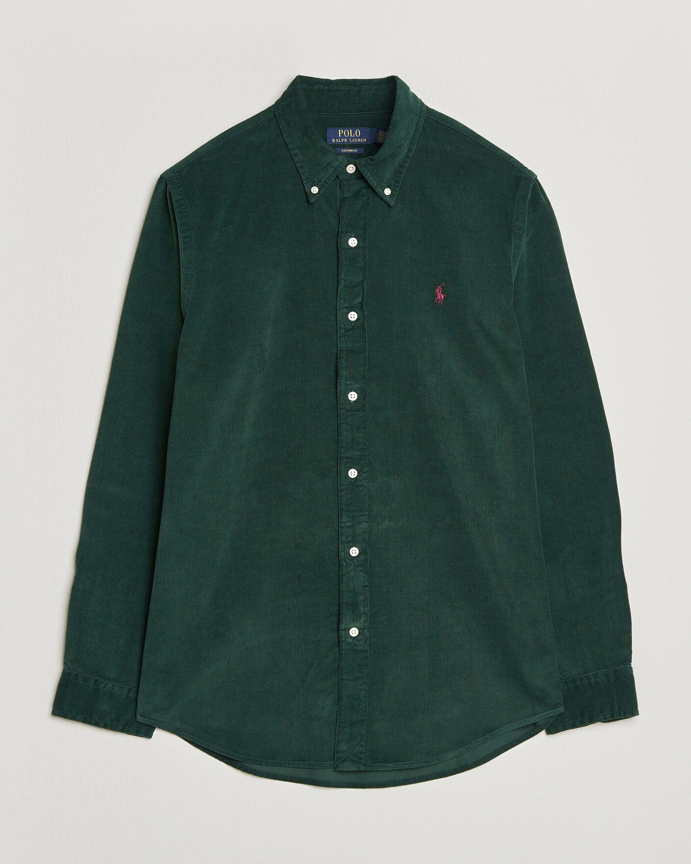 Mies | Kauluspaidat | Polo Ralph Lauren | Custom Fit BD Corduroy Shirt Moss Agate