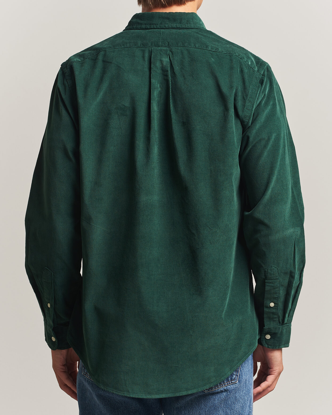 Mies | Kauluspaidat | Polo Ralph Lauren | Custom Fit BD Corduroy Shirt Moss Agate