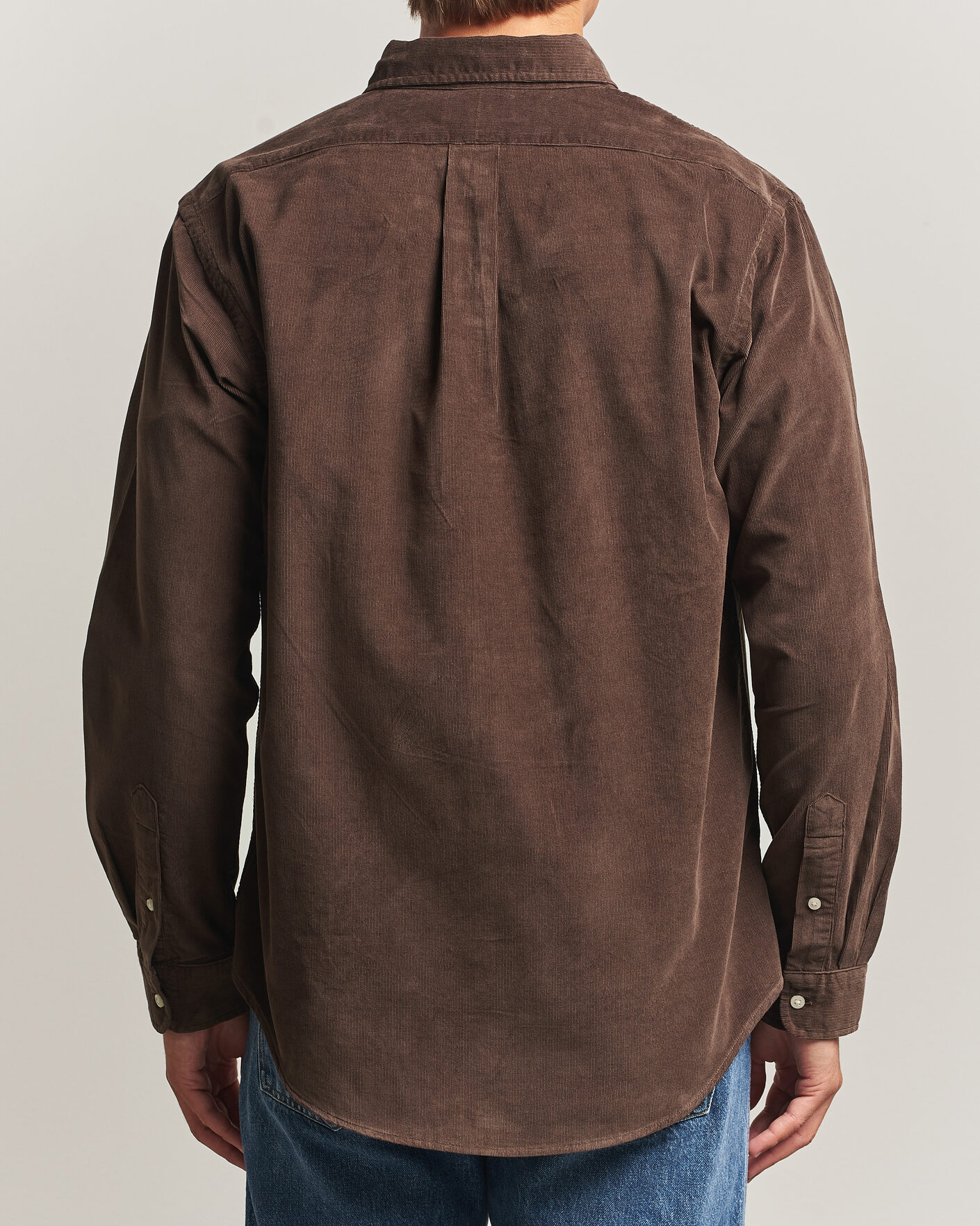 Mies | Kauluspaidat | Polo Ralph Lauren | Custom Fit BD Corduroy Shirt Nutmeg Brown
