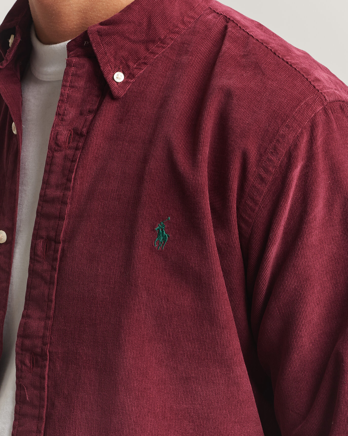 Mies | Kauluspaidat | Polo Ralph Lauren | Custom Fit BD Corduroy Shirt Classic Wine