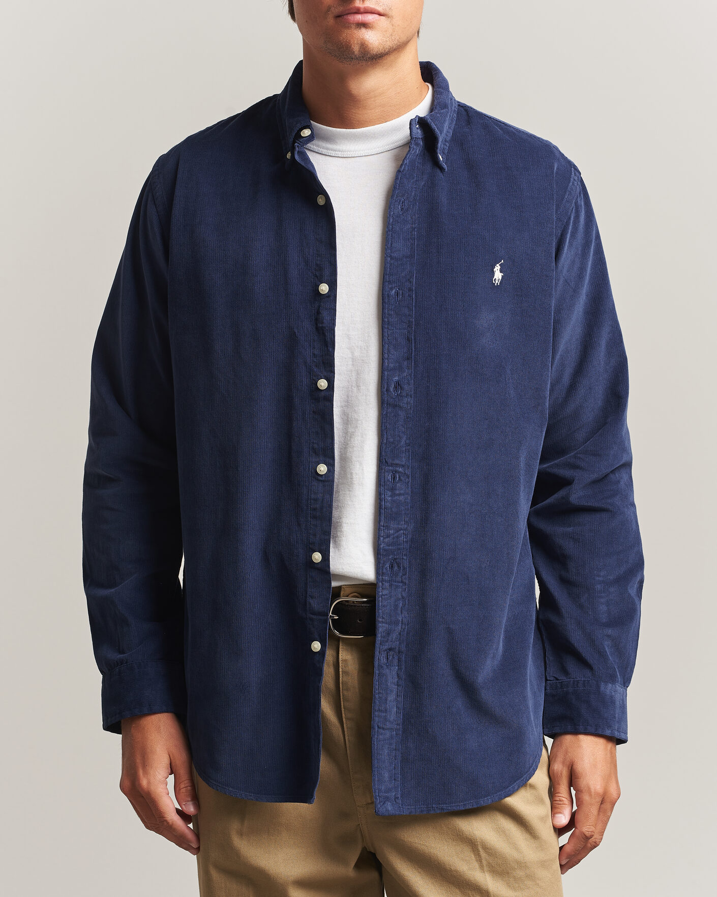 Mies | Kauluspaidat | Polo Ralph Lauren | Custom Fit BD Corduroy Shirt Newport Navy