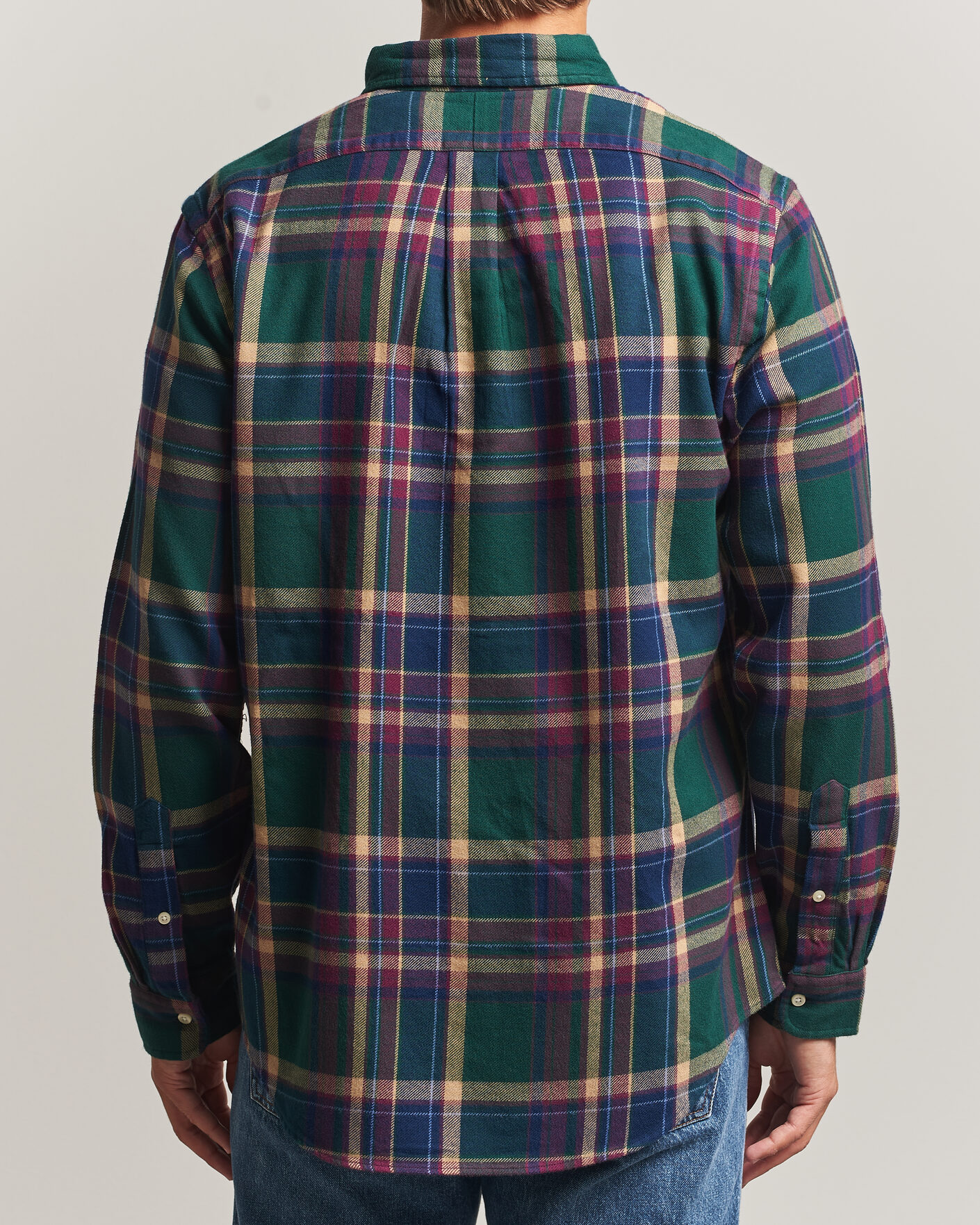 Mies | Kauluspaidat | Polo Ralph Lauren | Custom Fit Brushed Flannel Shirt Forest Burgundy