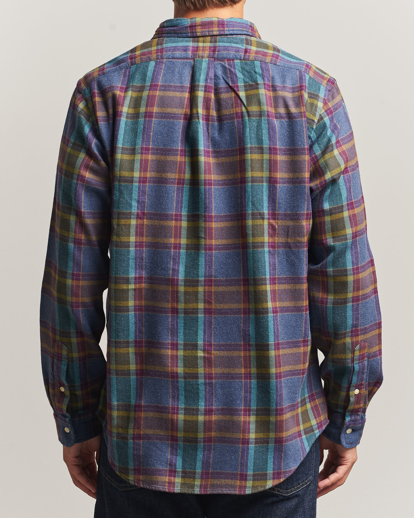 Mies | Kauluspaidat | Polo Ralph Lauren | Custom Fit Brushed Flannel Shirt Blue Purple Heather