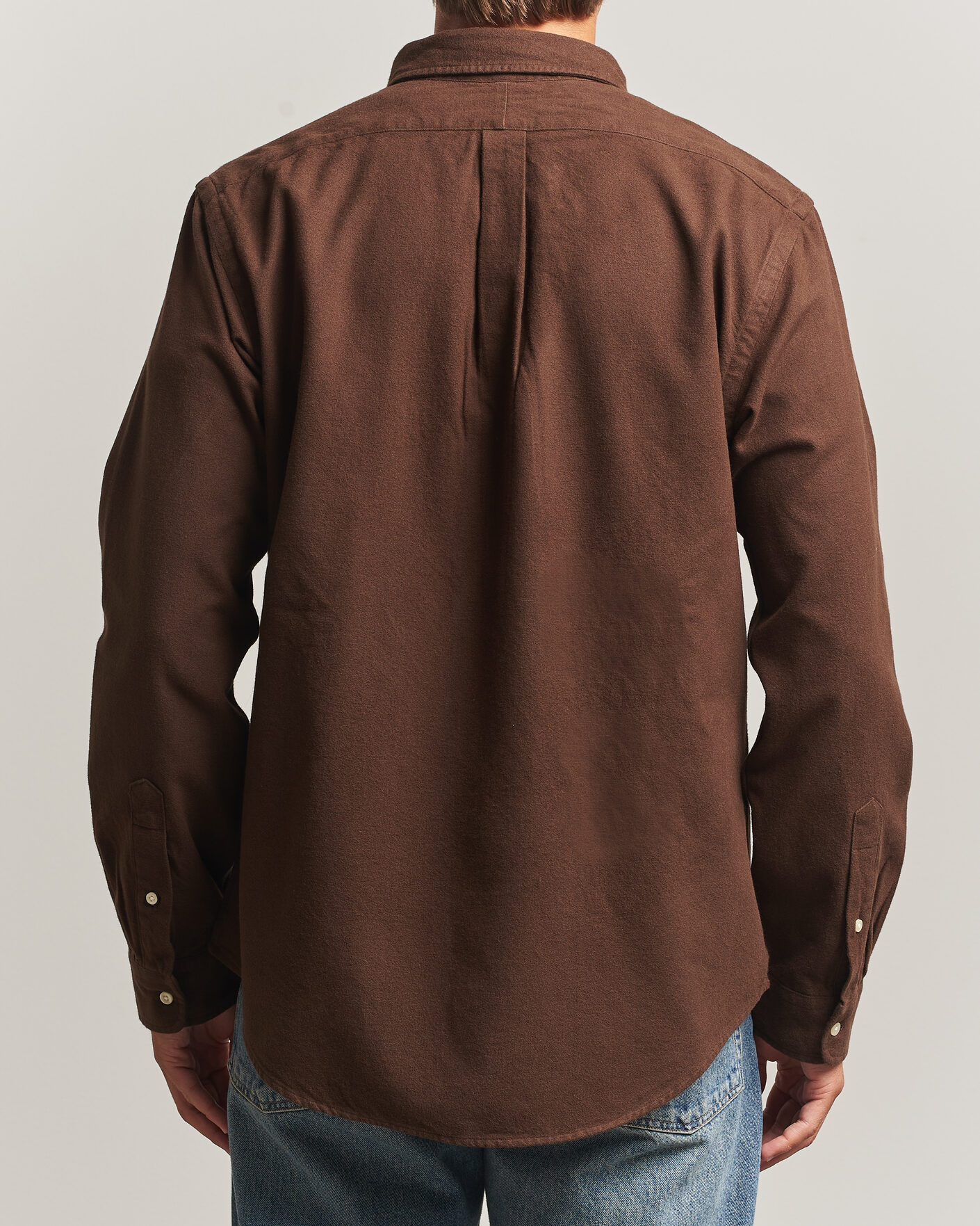Mies | Kauluspaidat | Polo Ralph Lauren | Custom Fit Brushed Flannel Shirt Nutmeg Brown