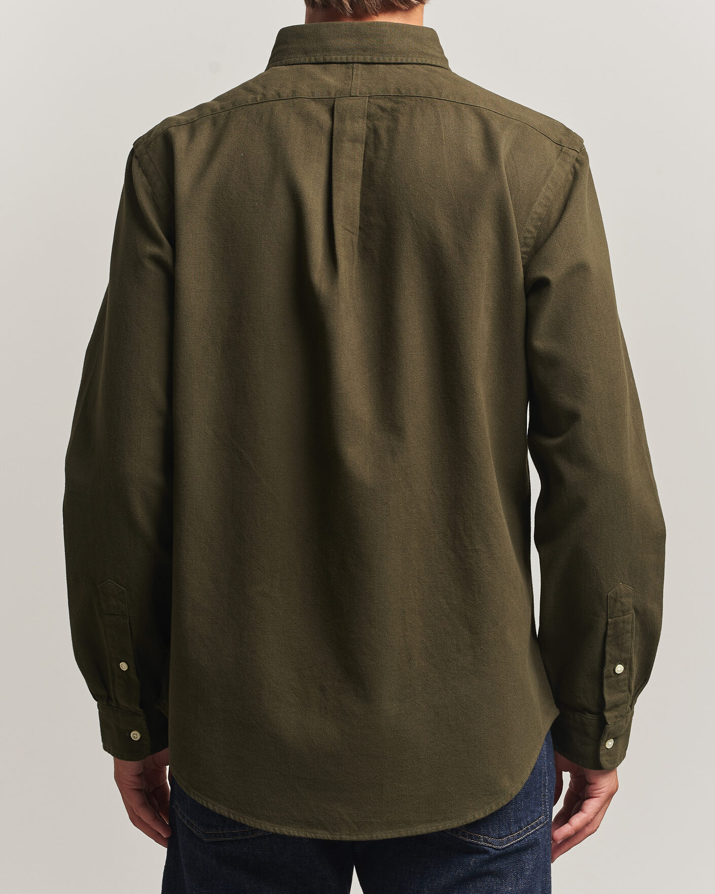 Mies | Kauluspaidat | Polo Ralph Lauren | Custom Fit Brushed Flannel Shirt Company Olive