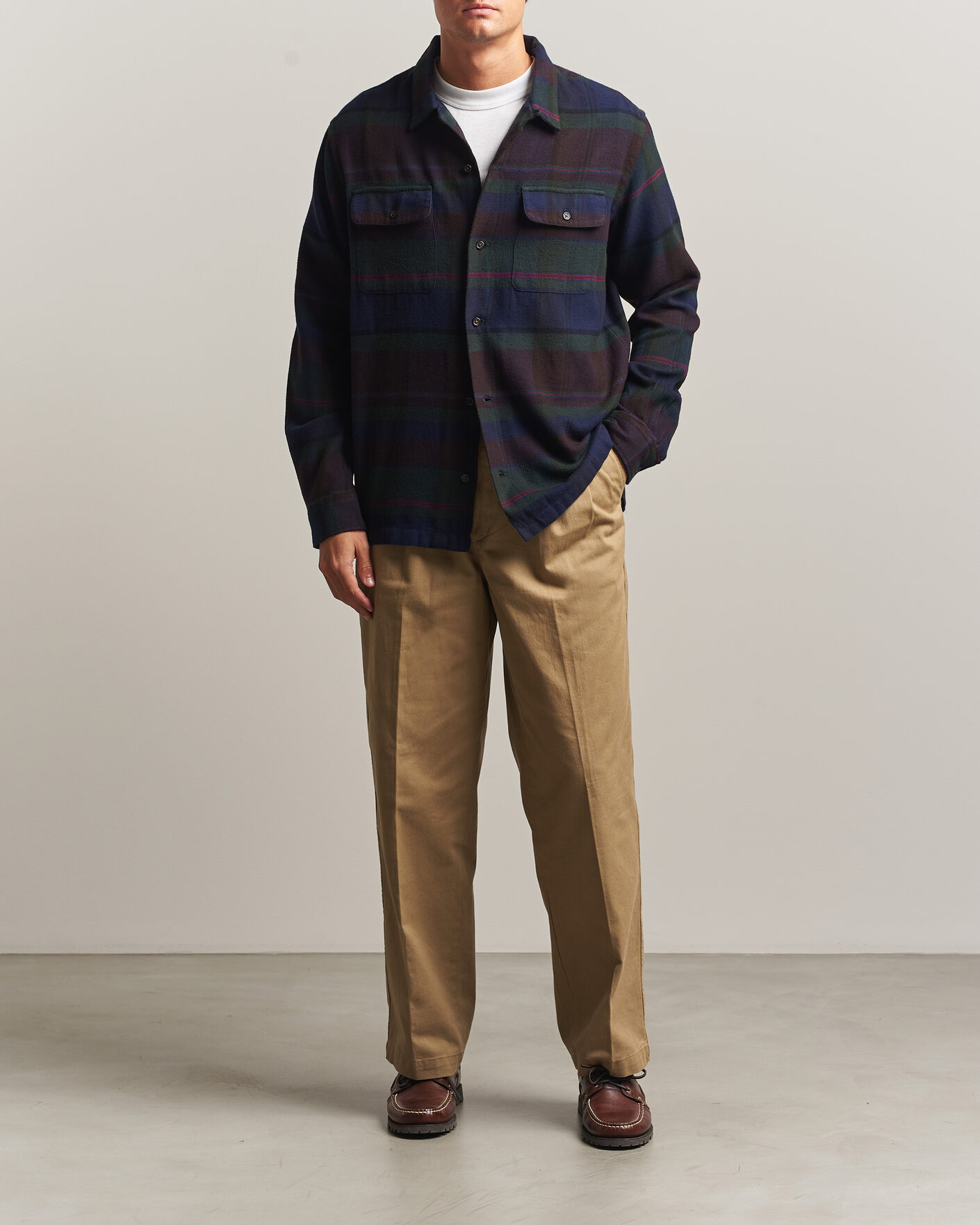 Mies | Kauluspaidat | Polo Ralph Lauren | Hudson Ranch Checked Overshirt Olive Royal