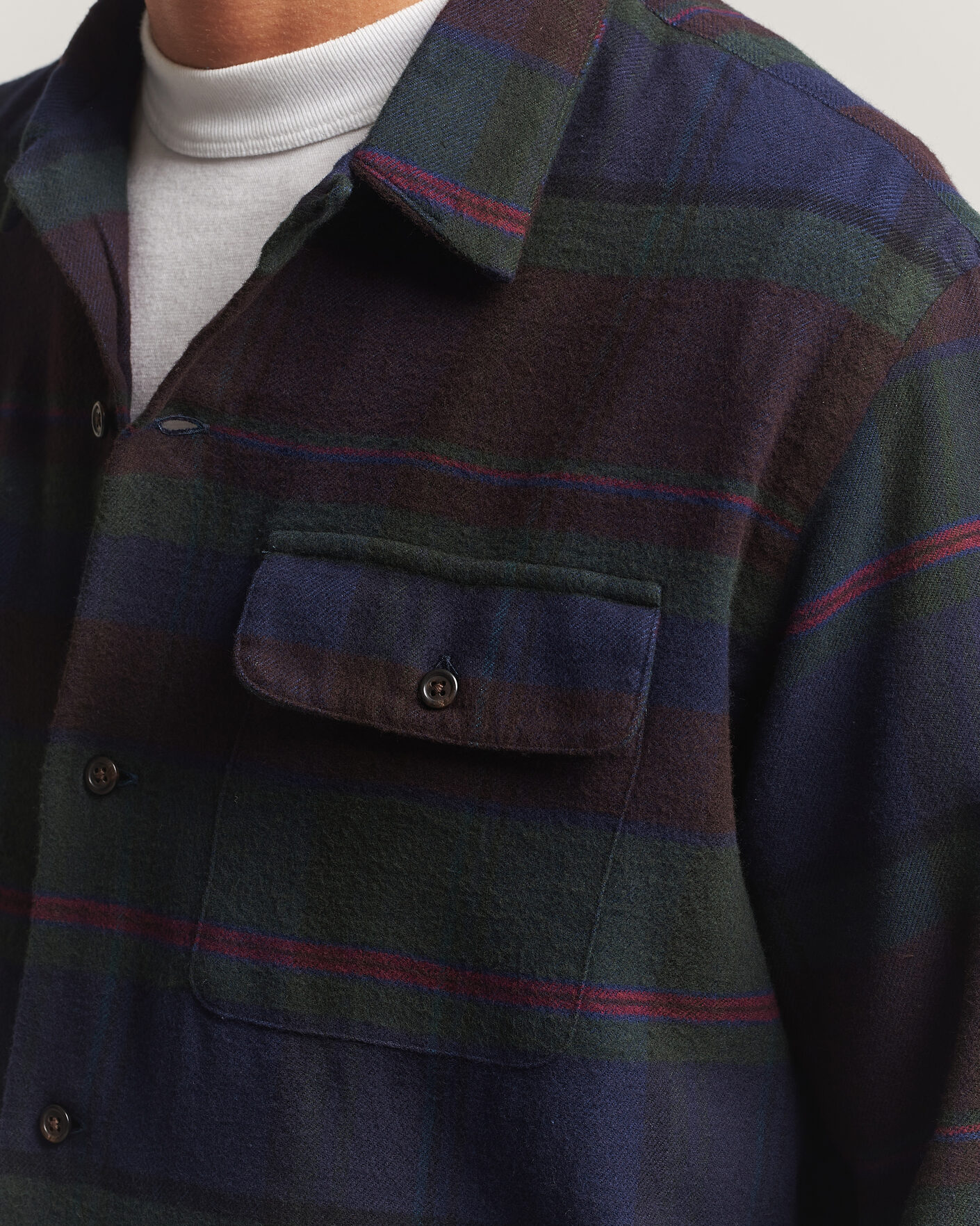 Mies | Kauluspaidat | Polo Ralph Lauren | Hudson Ranch Checked Overshirt Olive Royal