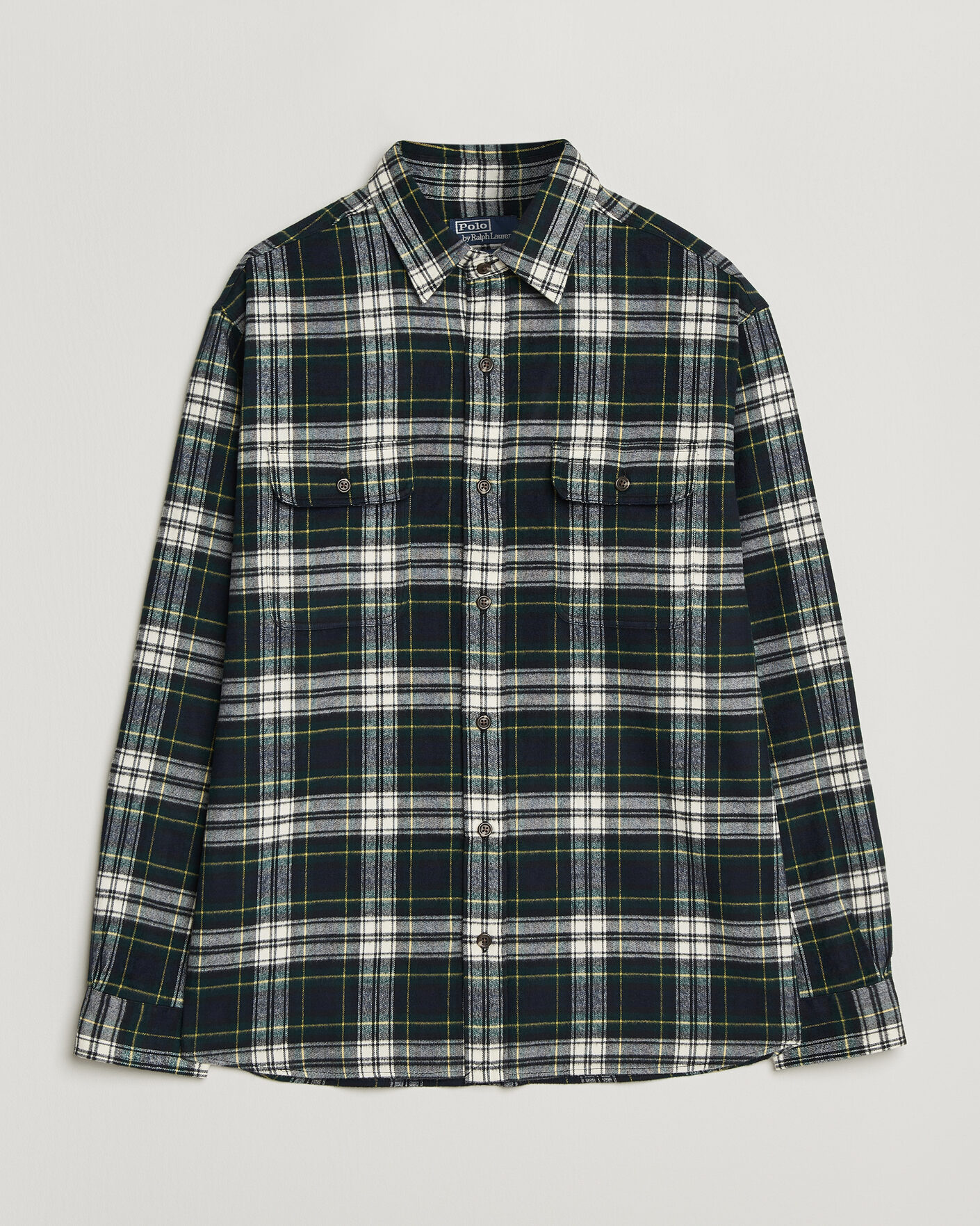 Mies | Kauluspaidat | Polo Ralph Lauren | Classic Fit Shaggy Flannel Shirt Navy Green