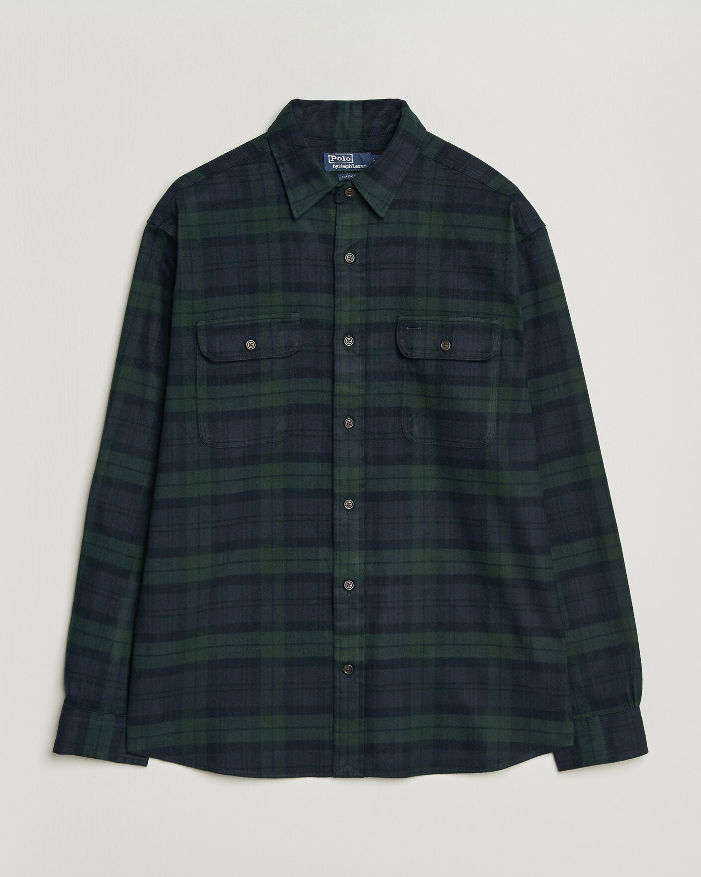 Mies | Kauluspaidat | Polo Ralph Lauren | Classic Fit Shaggy Flannel Shirt Navy Forest