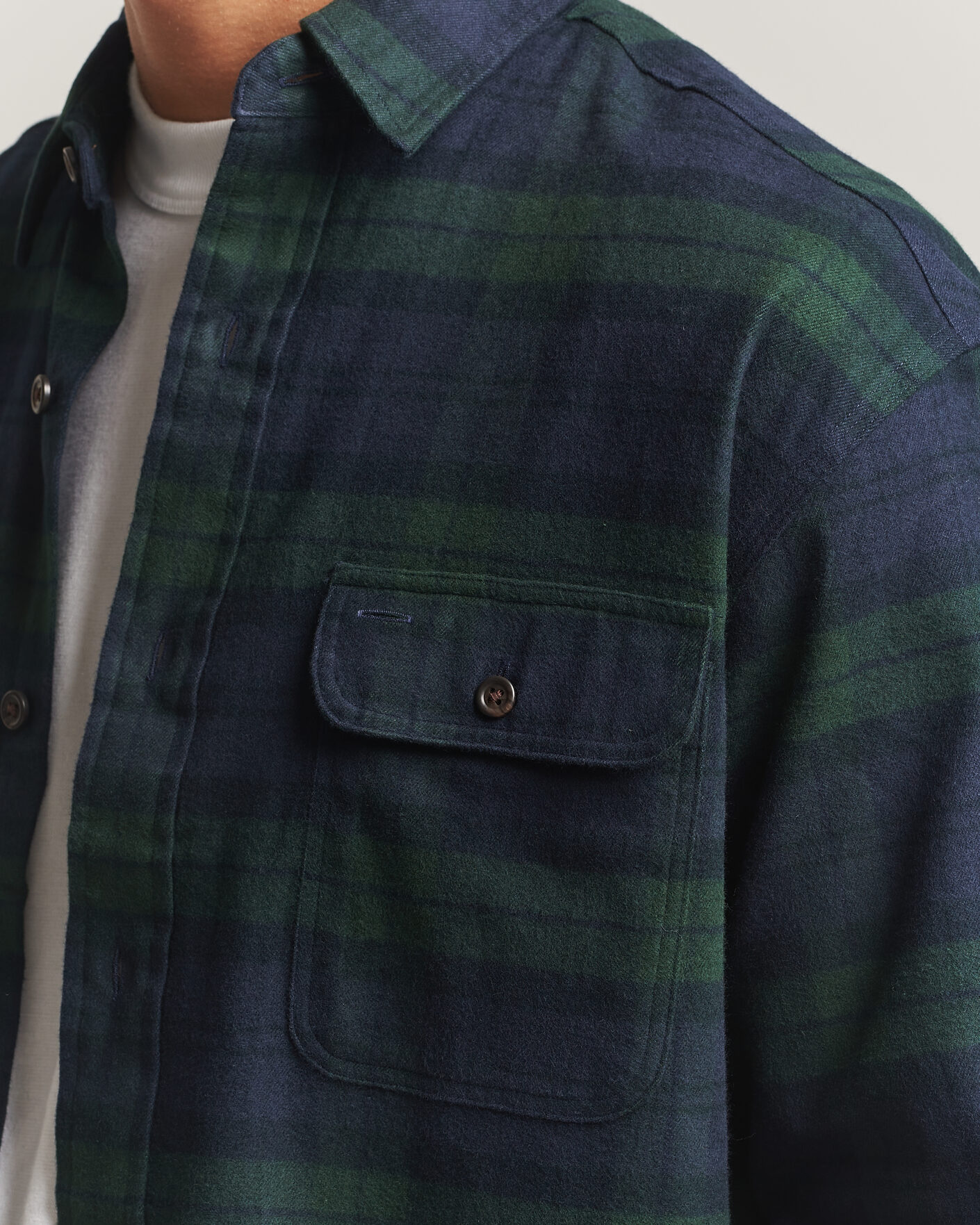 Mies | Kauluspaidat | Polo Ralph Lauren | Classic Fit Shaggy Flannel Shirt Navy Forest