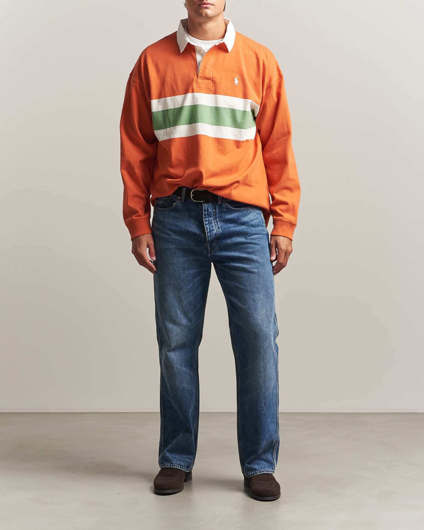 Mies | Puserot | Polo Ralph Lauren | Knitted Jersey Rugby Shirt Solar Sky Multi
