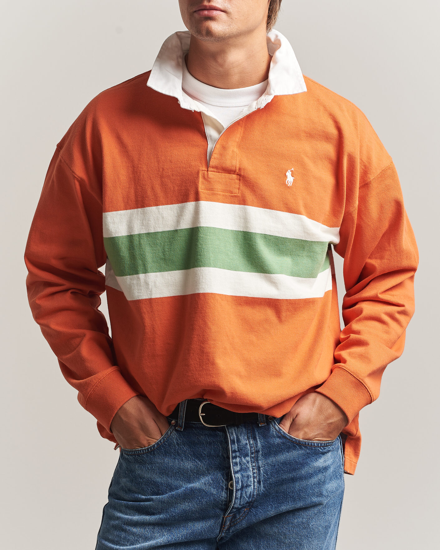 Mies | Puserot | Polo Ralph Lauren | Knitted Jersey Rugby Shirt Solar Sky Multi