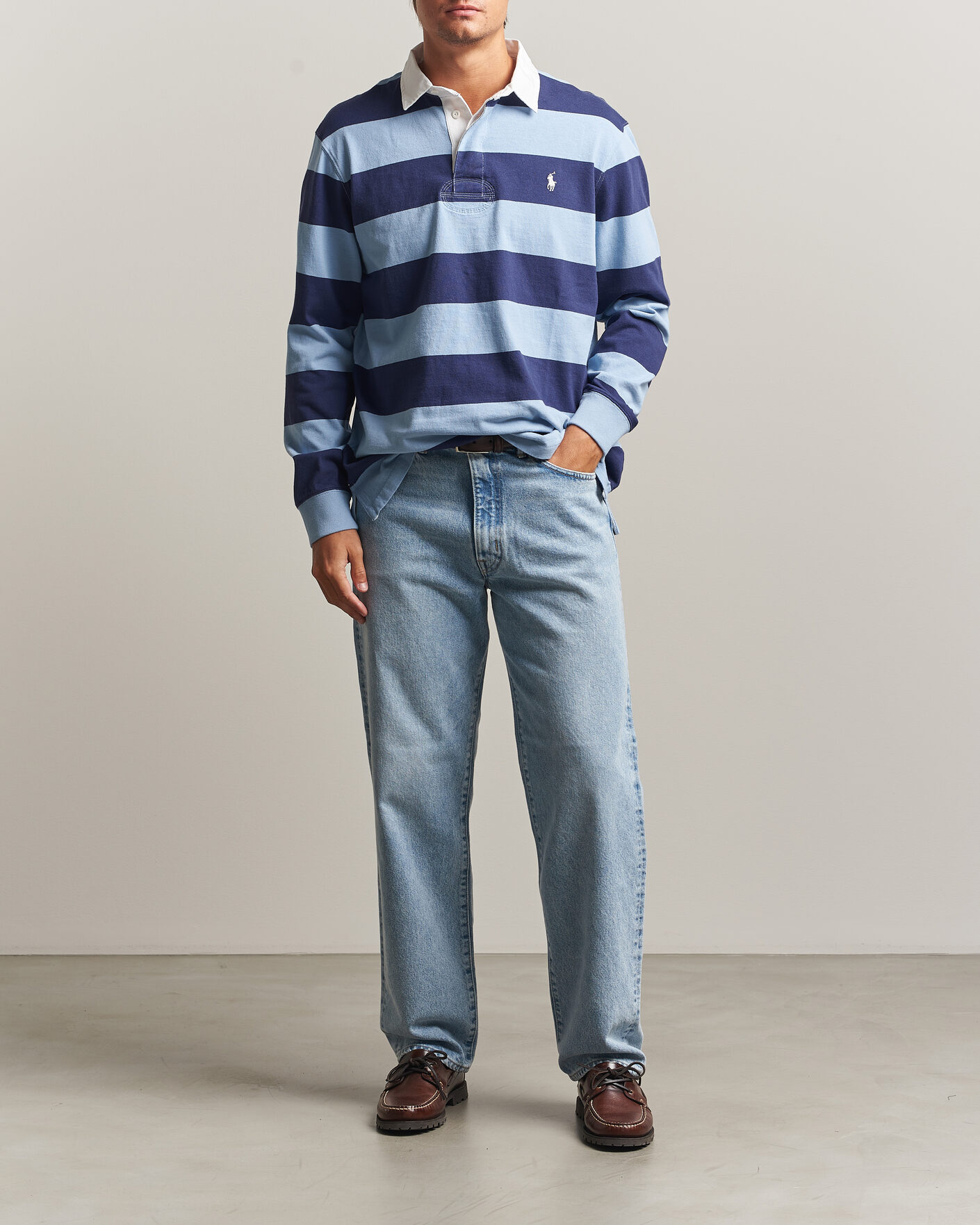 Mies | Puserot | Polo Ralph Lauren | Striped Jersey Rugger Blue/Navy