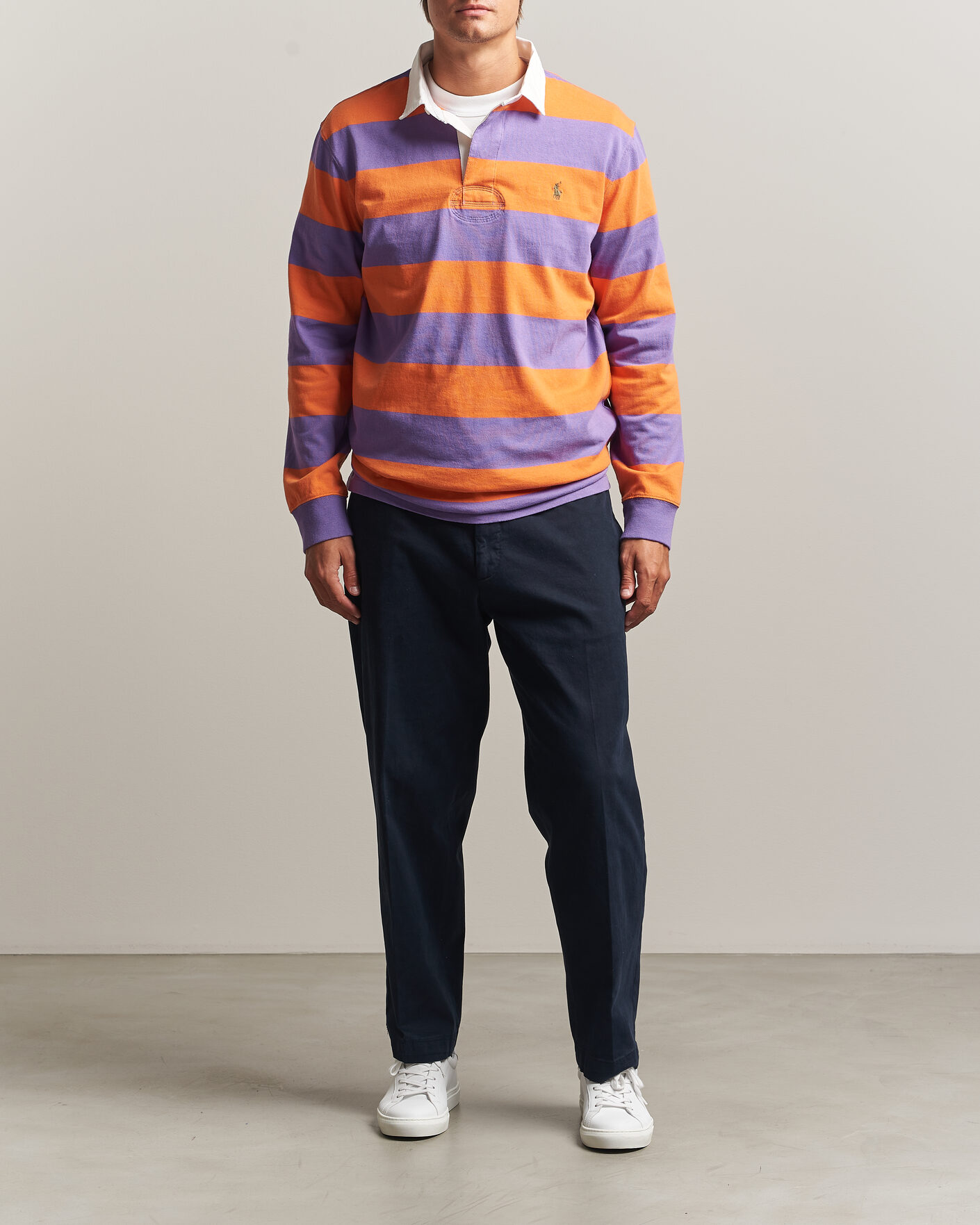 Mies | Puserot | Polo Ralph Lauren | Striped Jersey Rugger Purple/Orange
