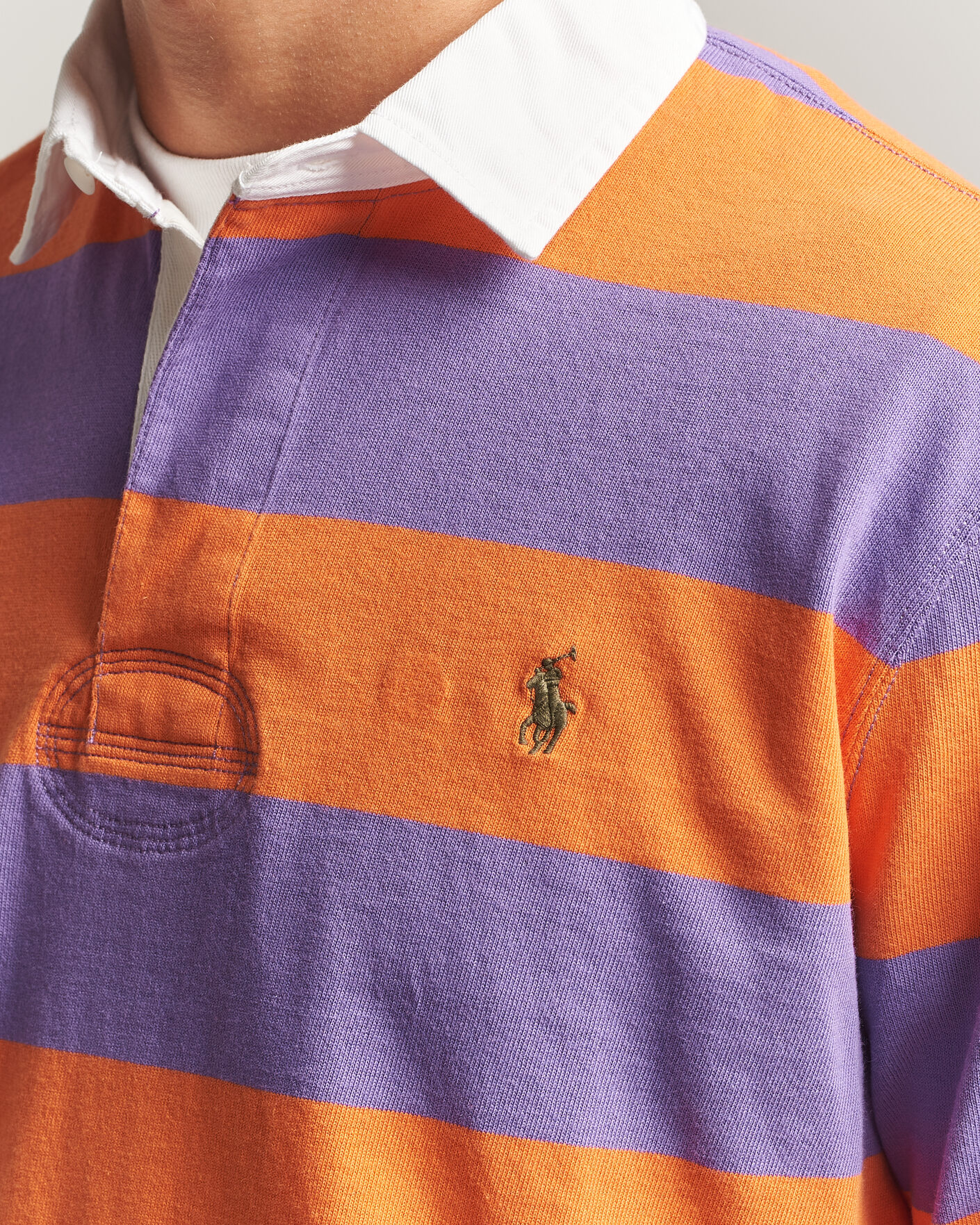 Mies | Puserot | Polo Ralph Lauren | Striped Jersey Rugger Purple/Orange