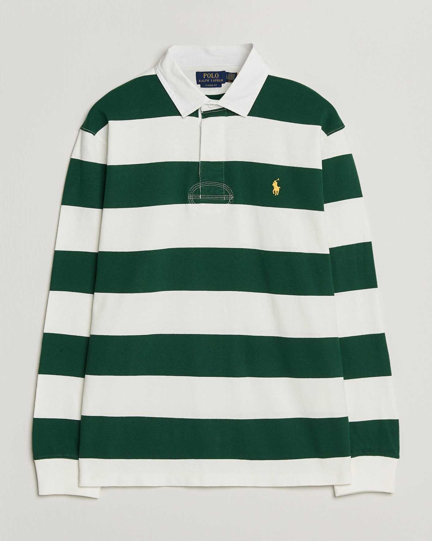 Mies | Puserot | Polo Ralph Lauren | Striped Jersey Rugger Cream/Forest