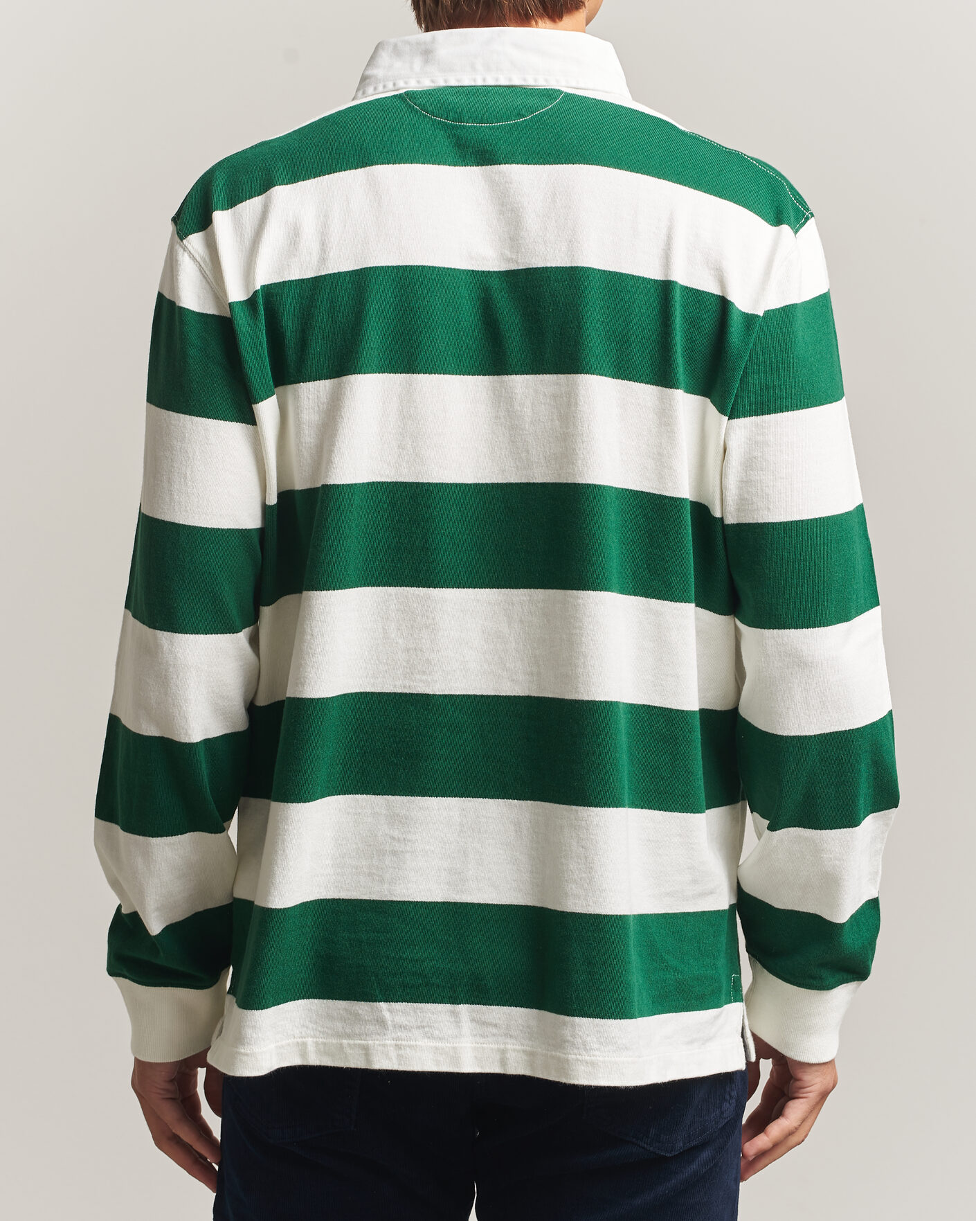 Mies | Puserot | Polo Ralph Lauren | Striped Jersey Rugger Cream/Forest