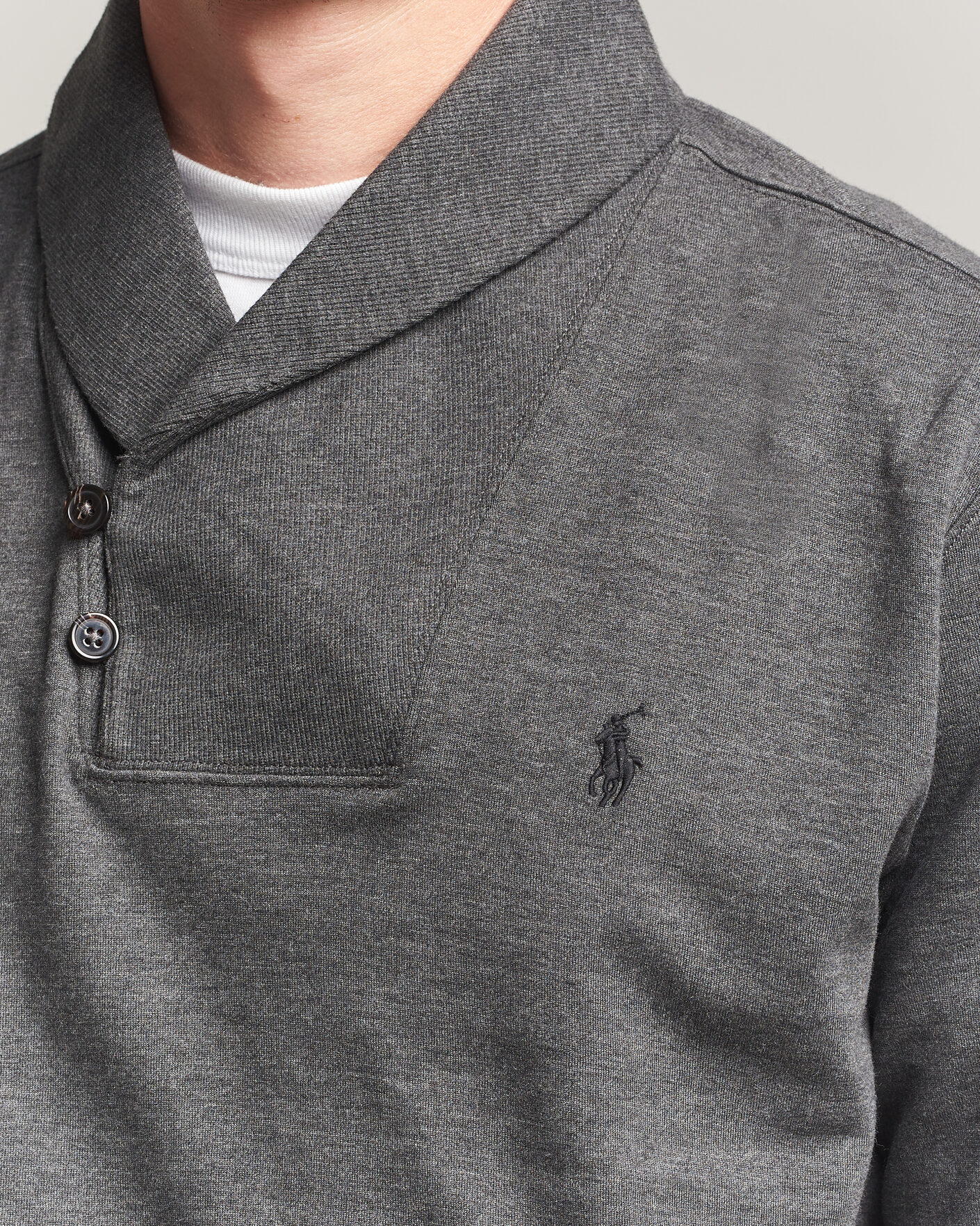 Mies | Puserot | Polo Ralph Lauren | Double Knitted Shawl Collar Sweater Windsor Heather