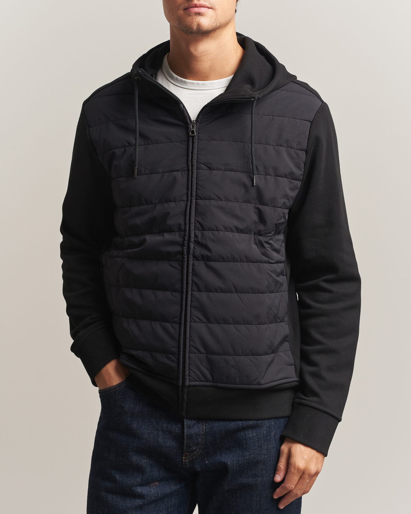 Mies | Puserot | Polo Ralph Lauren | Double Knitted Jaquard Full Zip Hoodie Polo Black