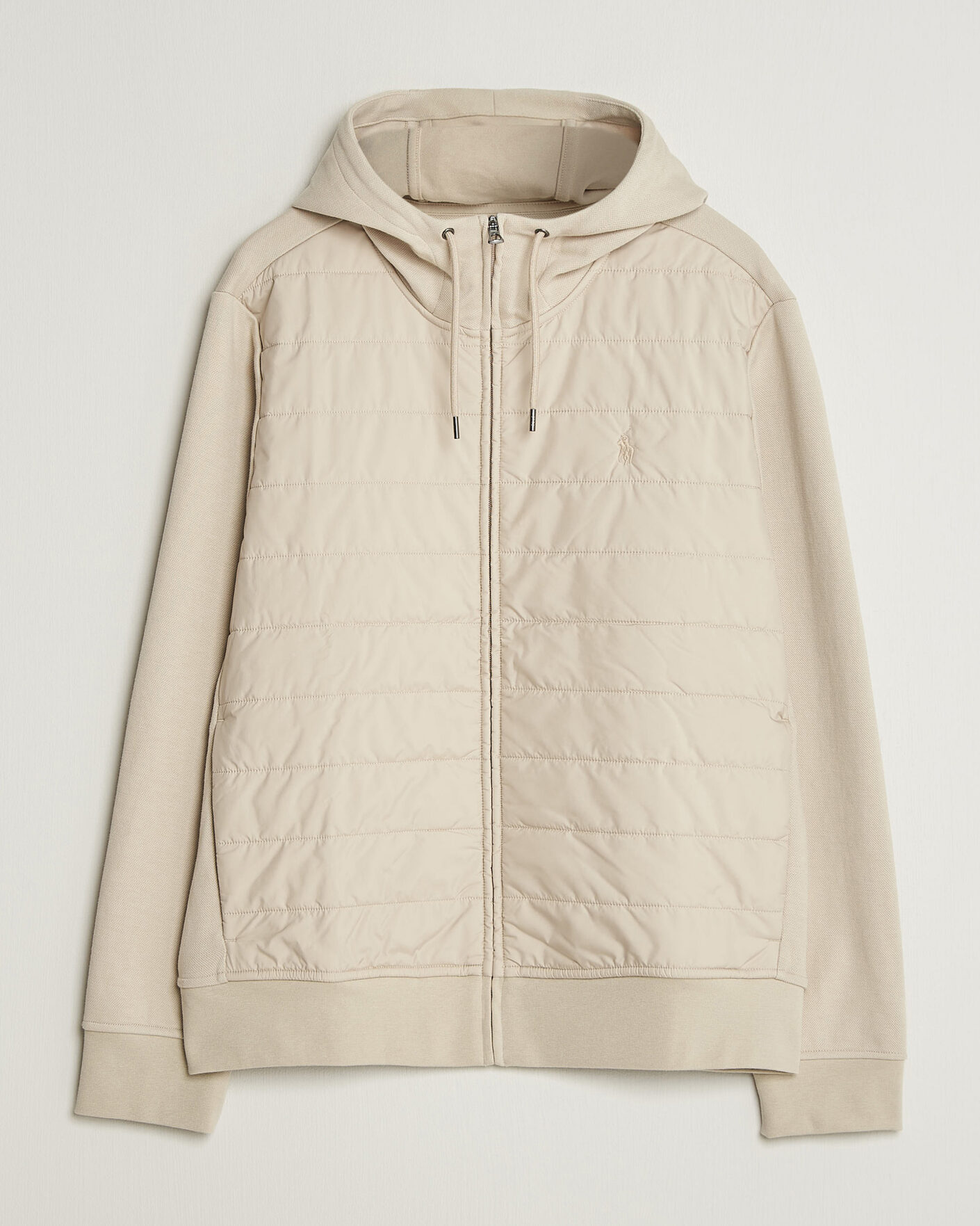 Mies | Puserot | Polo Ralph Lauren | Double Knitted Jaquard Full Zip Hoodie Stoneware Grey