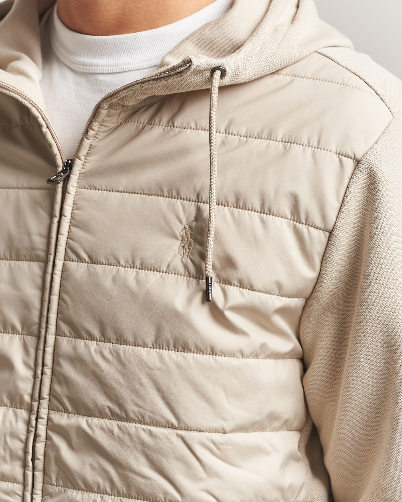 Mies | Puserot | Polo Ralph Lauren | Double Knitted Jaquard Full Zip Hoodie Stoneware Grey