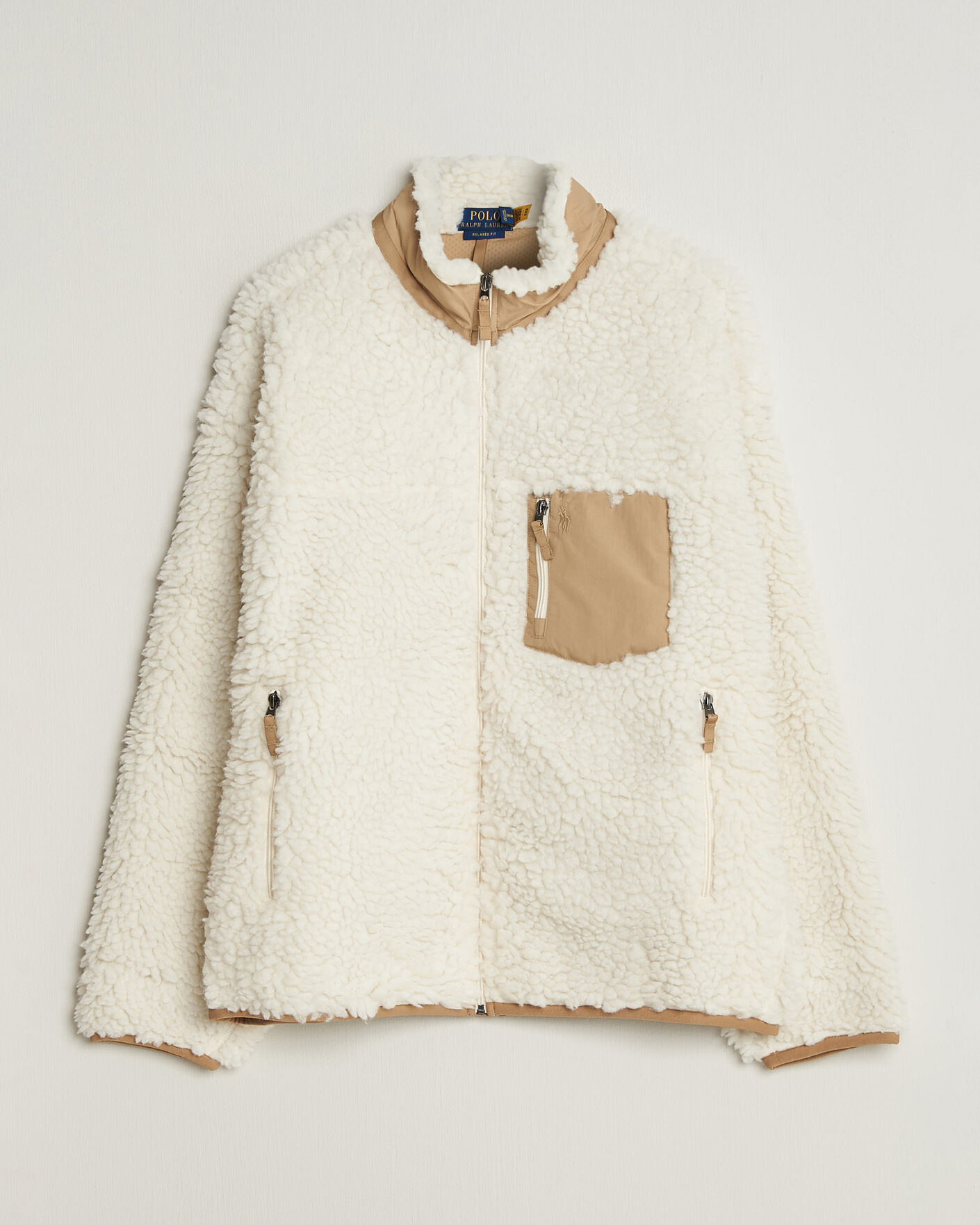 Mies | Puserot | Polo Ralph Lauren | Shaggy Hi Pile Full Zip Clubhouse Cream