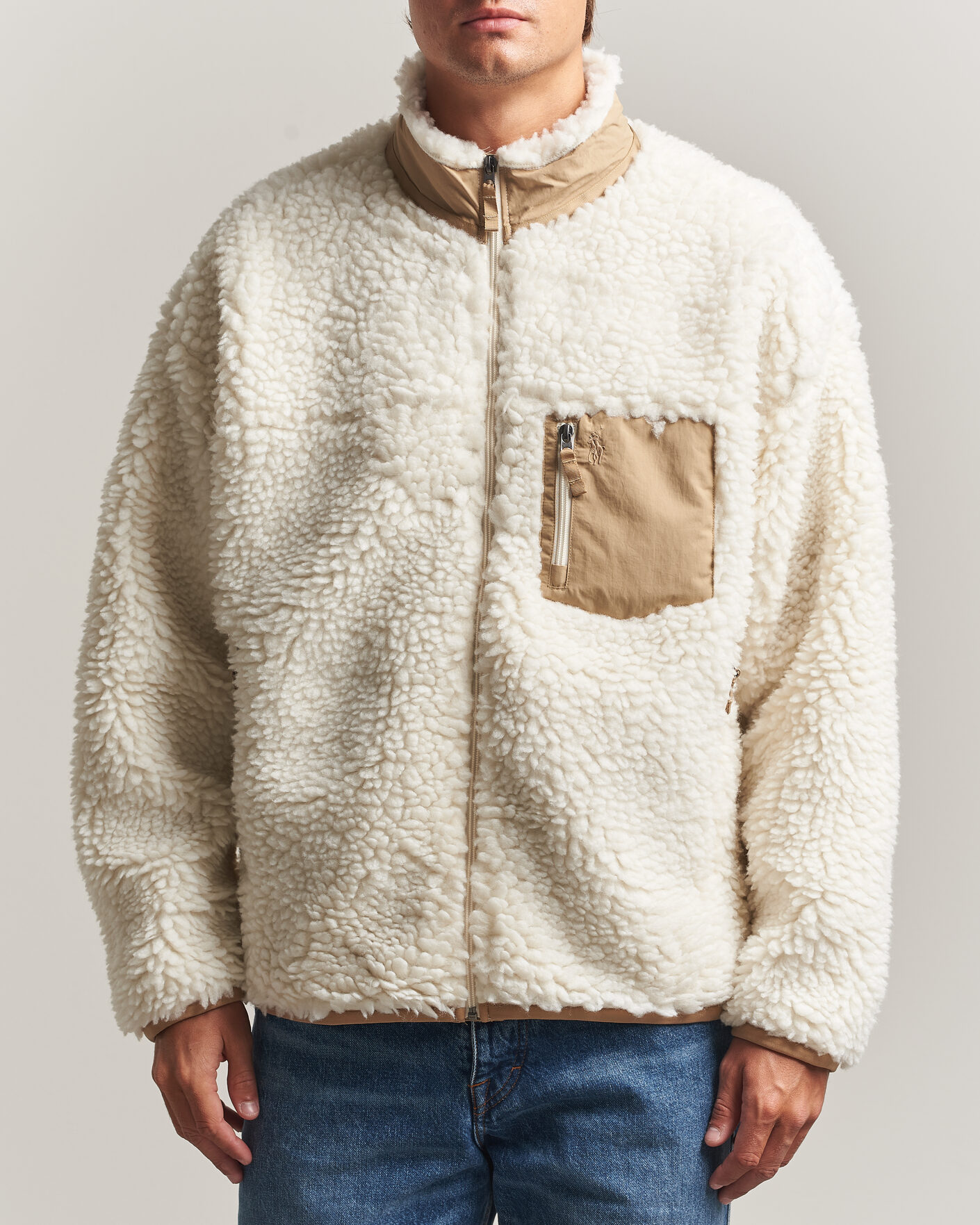 Mies | Puserot | Polo Ralph Lauren | Shaggy Hi Pile Full Zip Clubhouse Cream