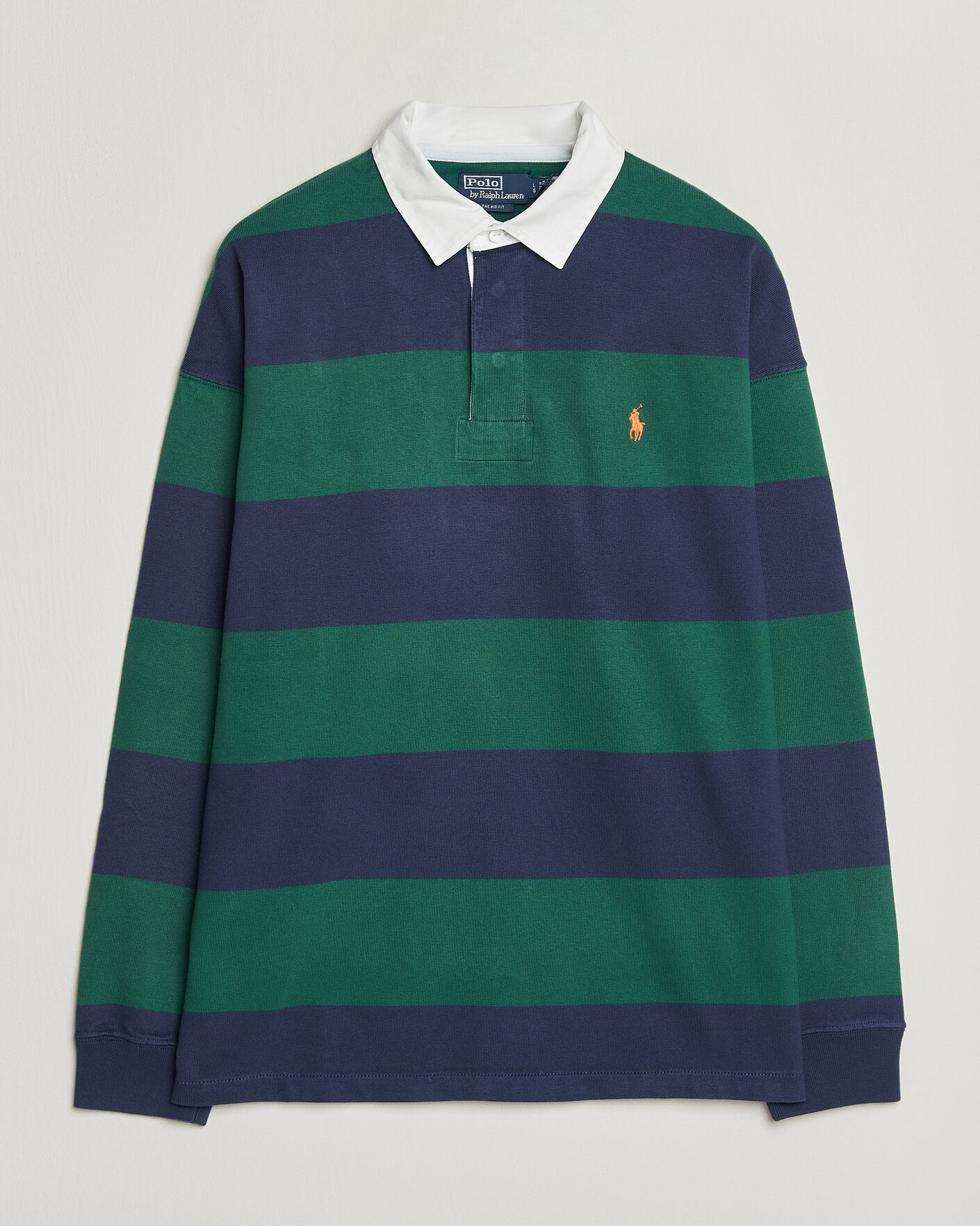 Mies | Puserot | Polo Ralph Lauren | Jersey Knitted Rugby Pullover Green/Cobolt