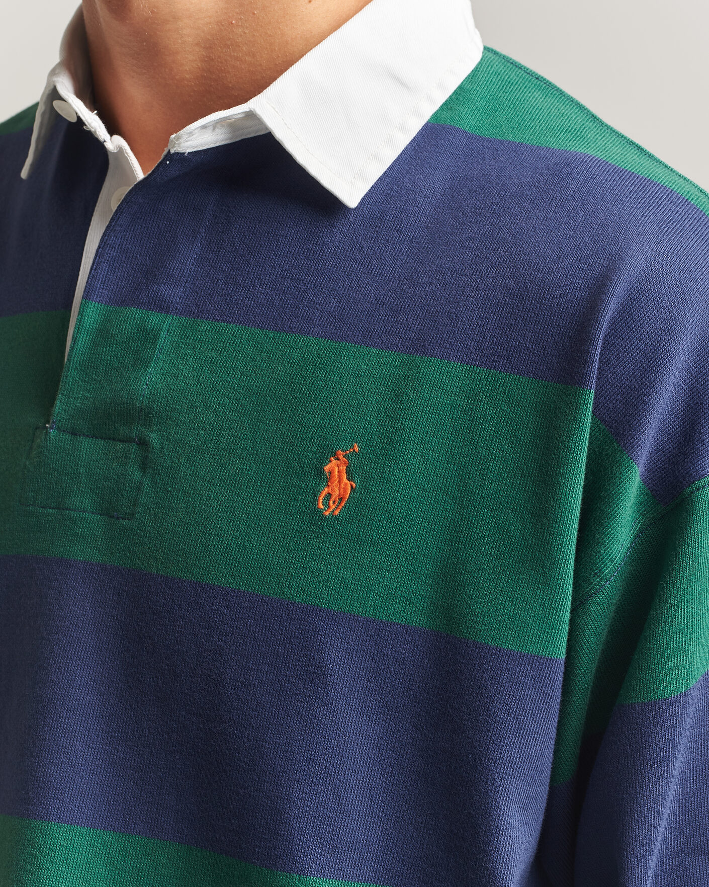 Mies | Puserot | Polo Ralph Lauren | Jersey Knitted Rugby Pullover Green/Cobolt