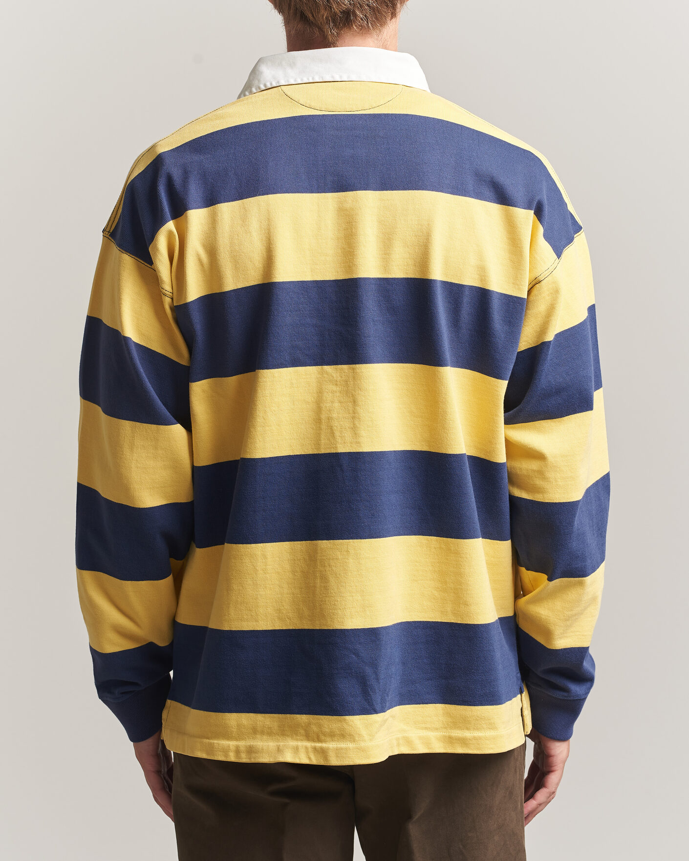 Mies | Puserot | Polo Ralph Lauren | Jersey Knitted Rugby Pullover Yellow/Cobolt