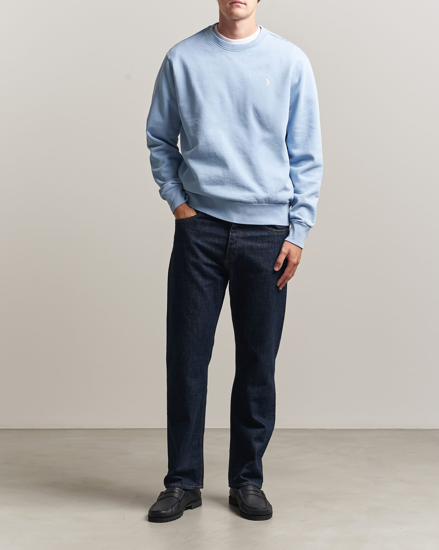 Mies | Puserot | Polo Ralph Lauren | Loopback Terry Sweatshirt Chambray Blue